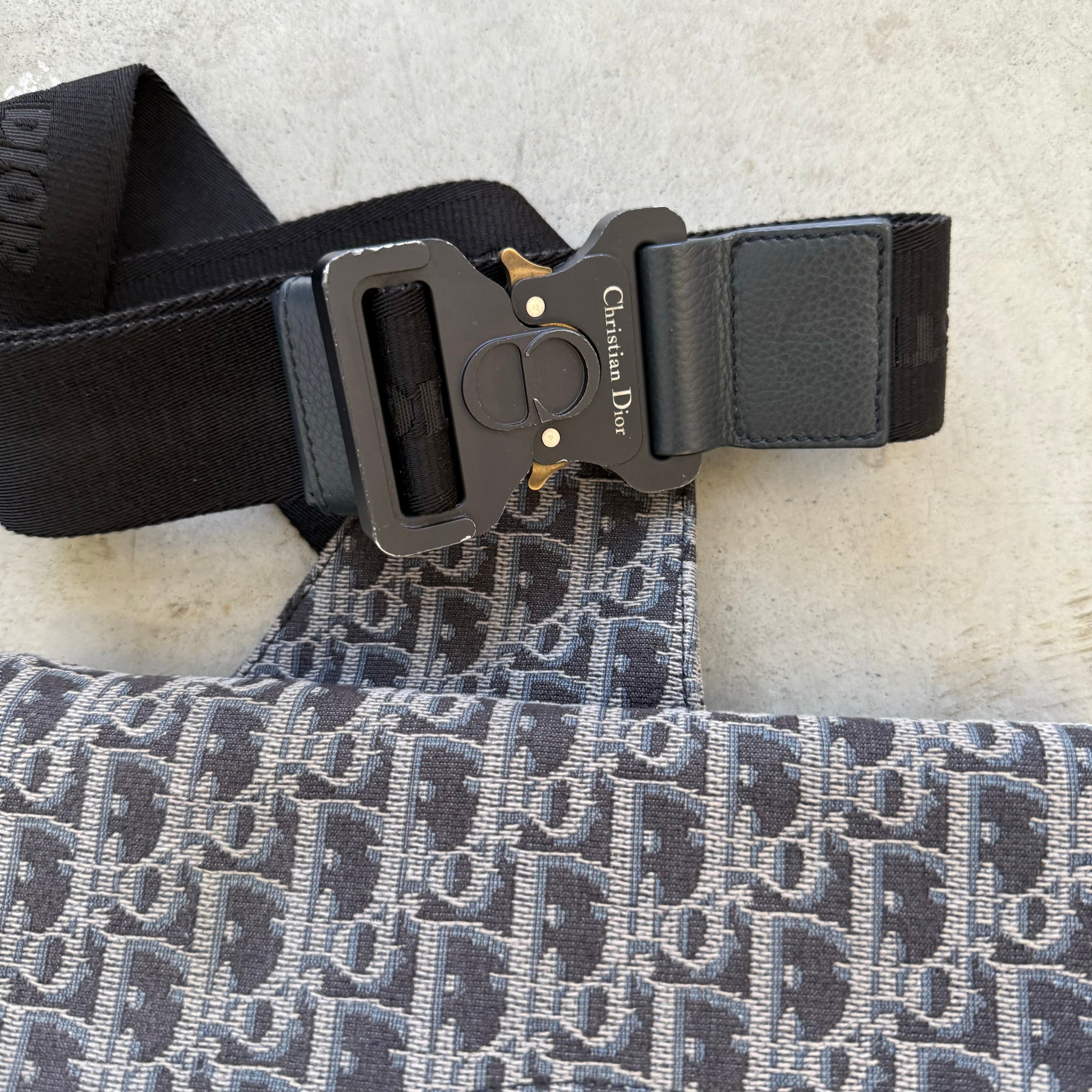 Dior Saddle Bag Oblique Jacquard Blue