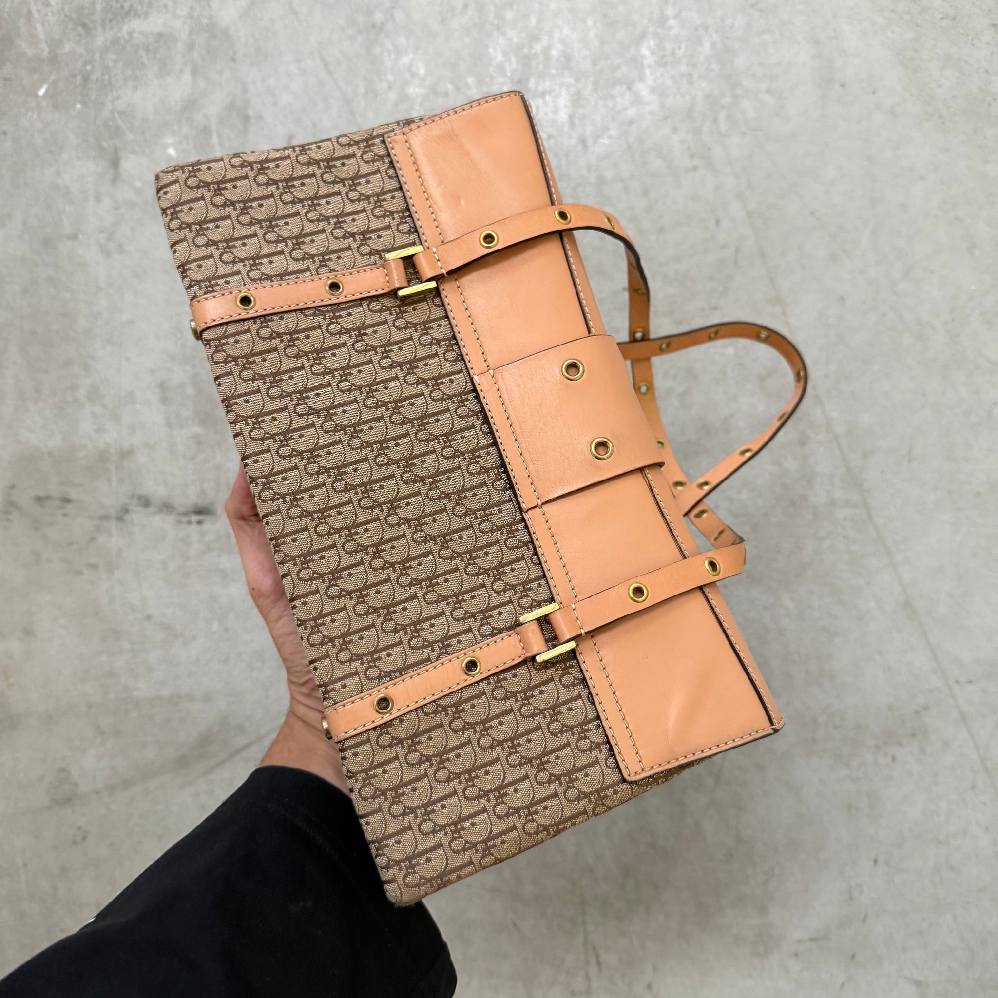 Christian Dior Logo Print Columbus Bag