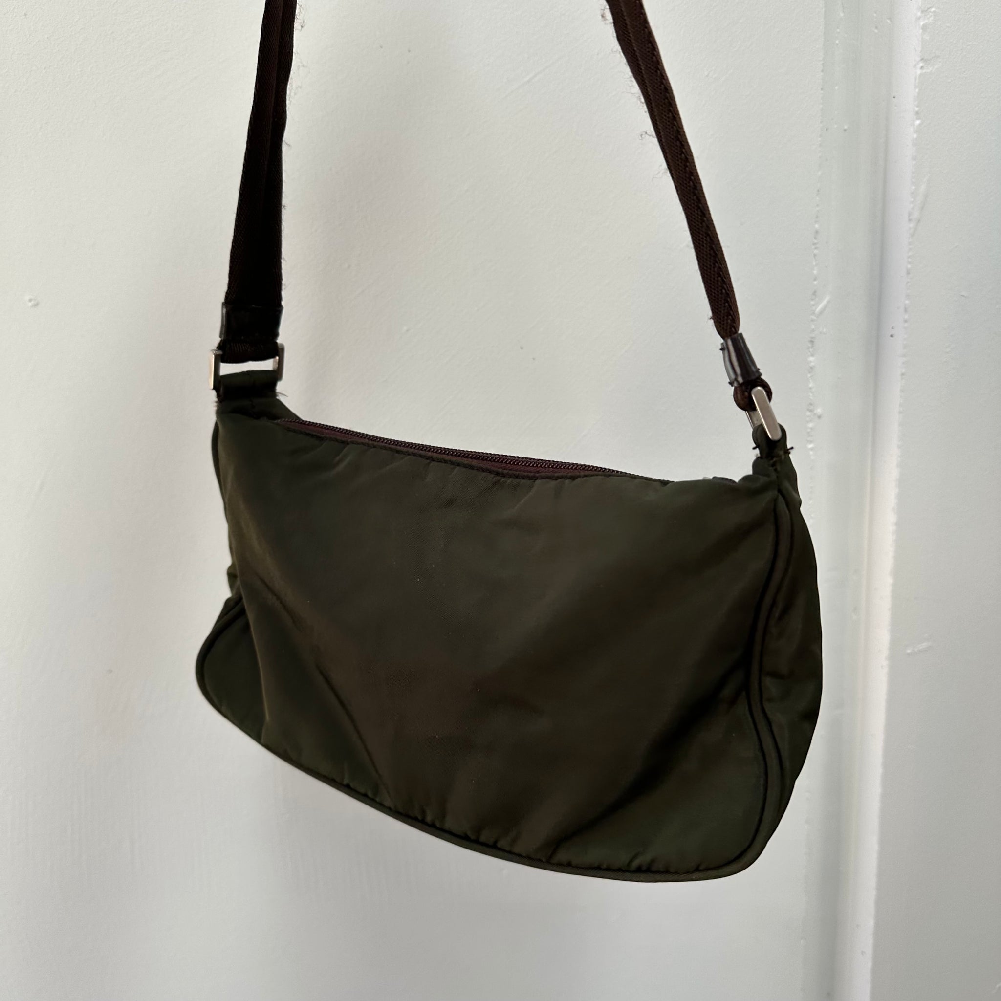 Prada Nylon Shoulder Bag Green