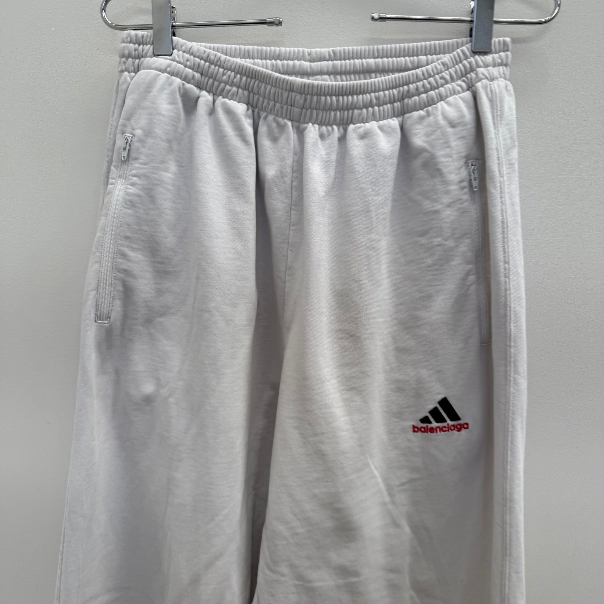 Balenciaga x Adidas Cotton White Sweatpants (fits S-M)