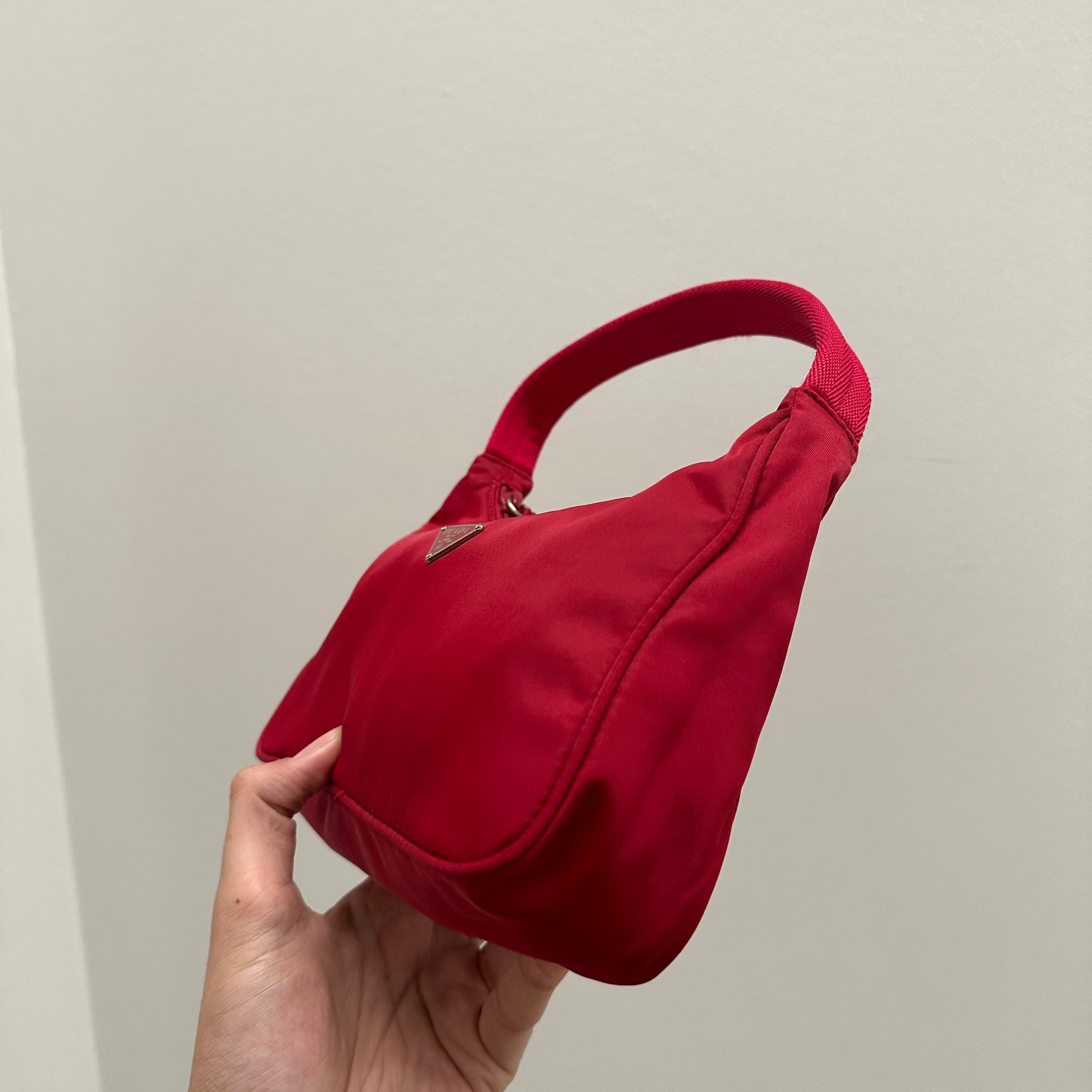 Prada Hobo Shoulder Bag Red