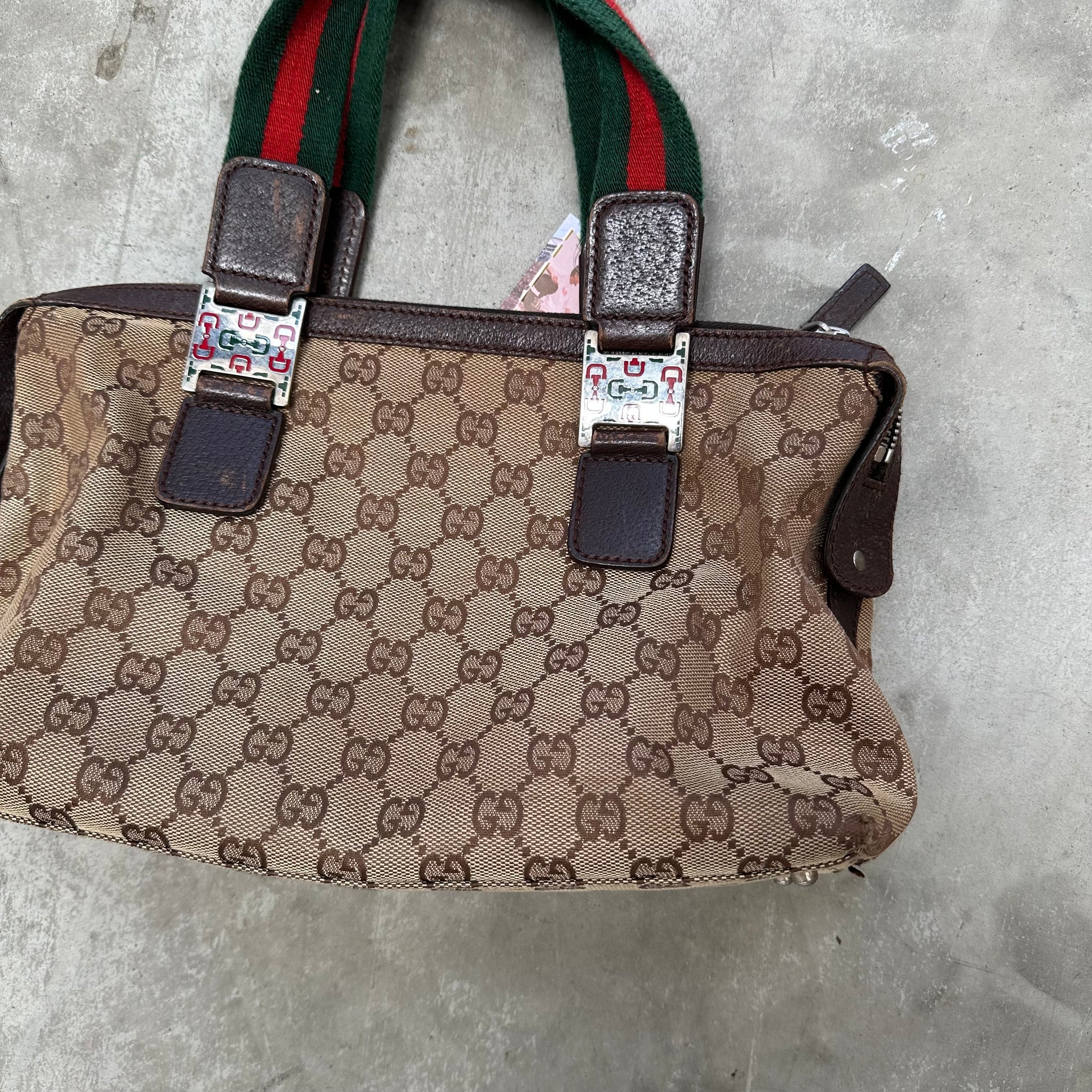 Gucci Stripe Handle Mini Hand Bag