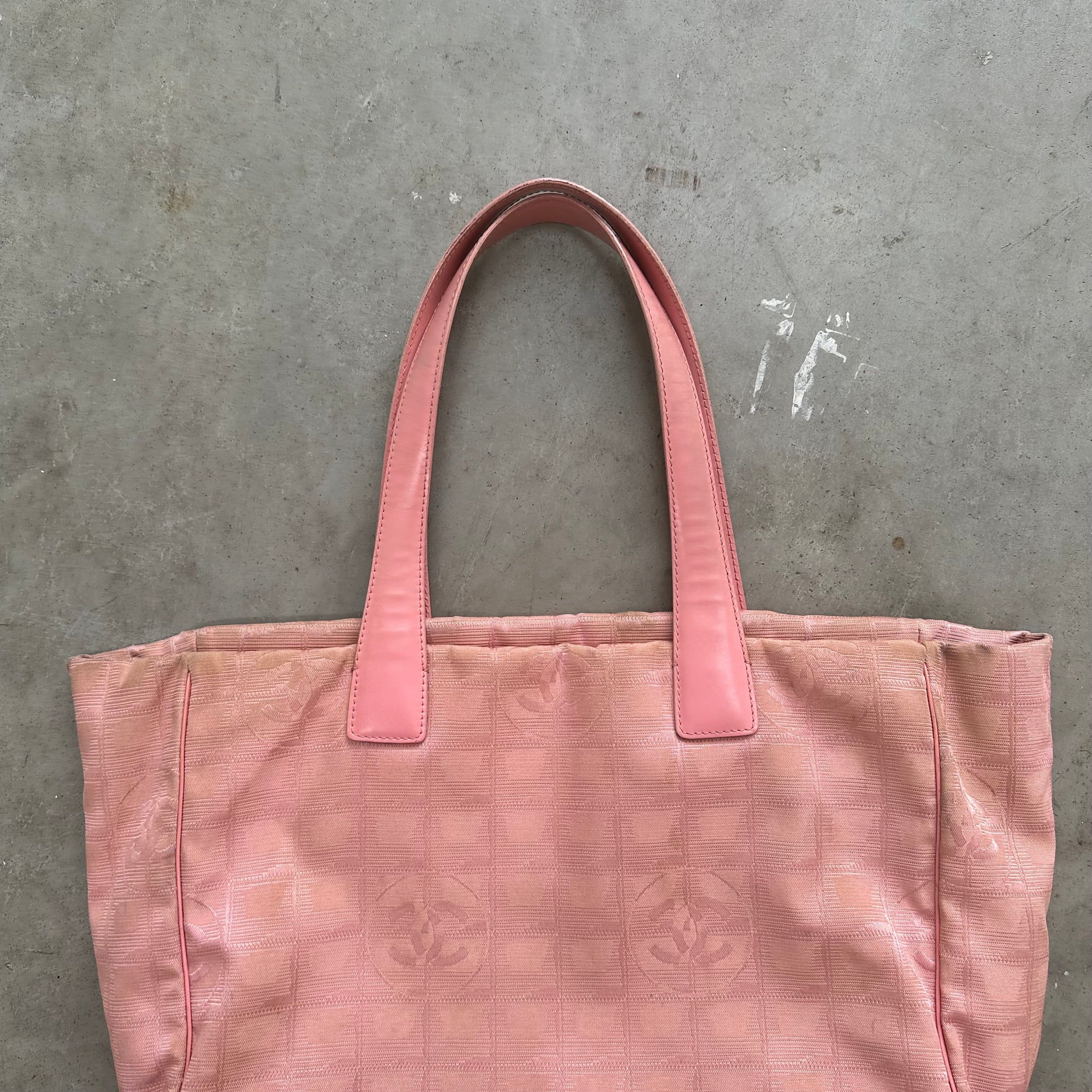 Chanel Pink Logo Tote Bag