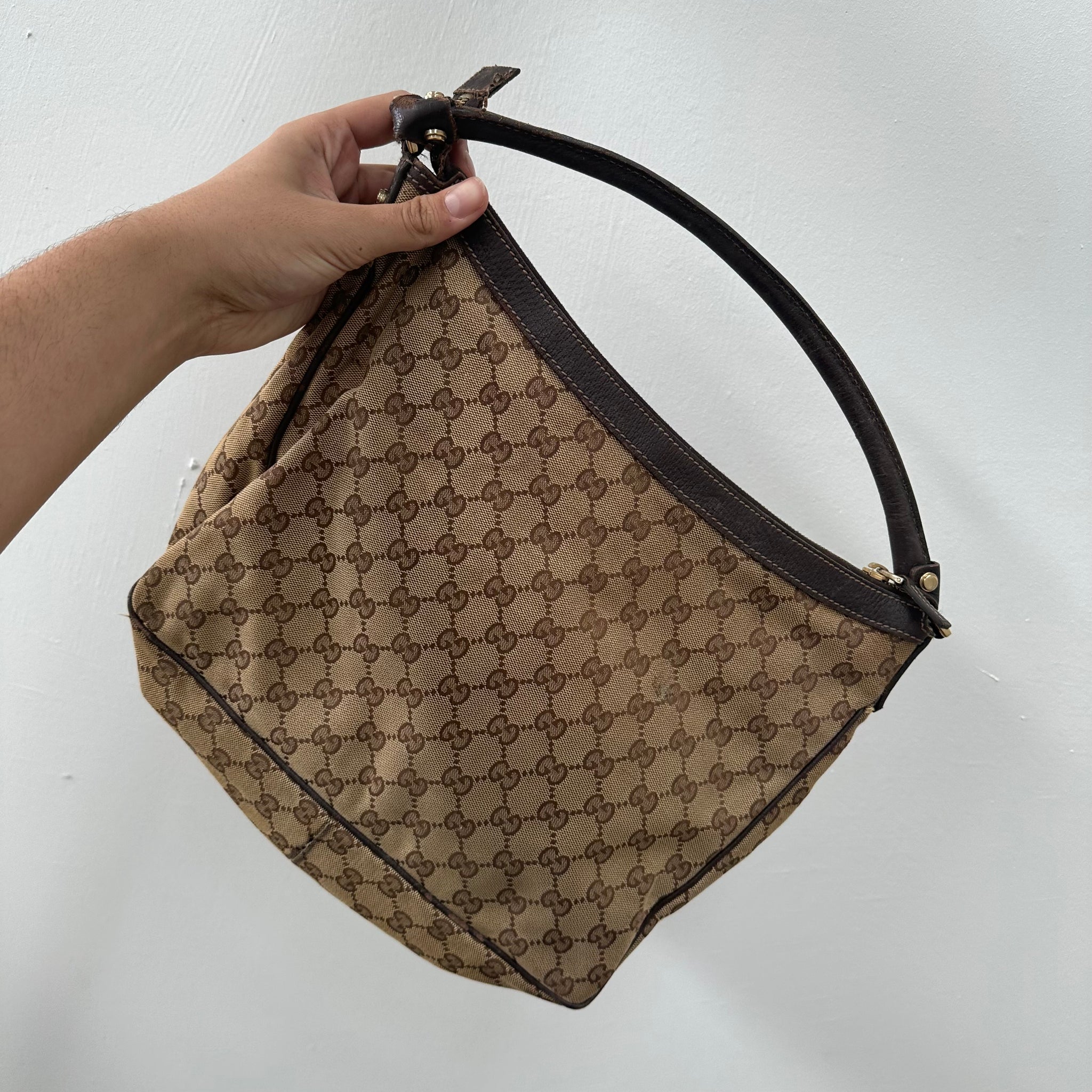Gucci Double Pocket Shoulder Bag Canvas