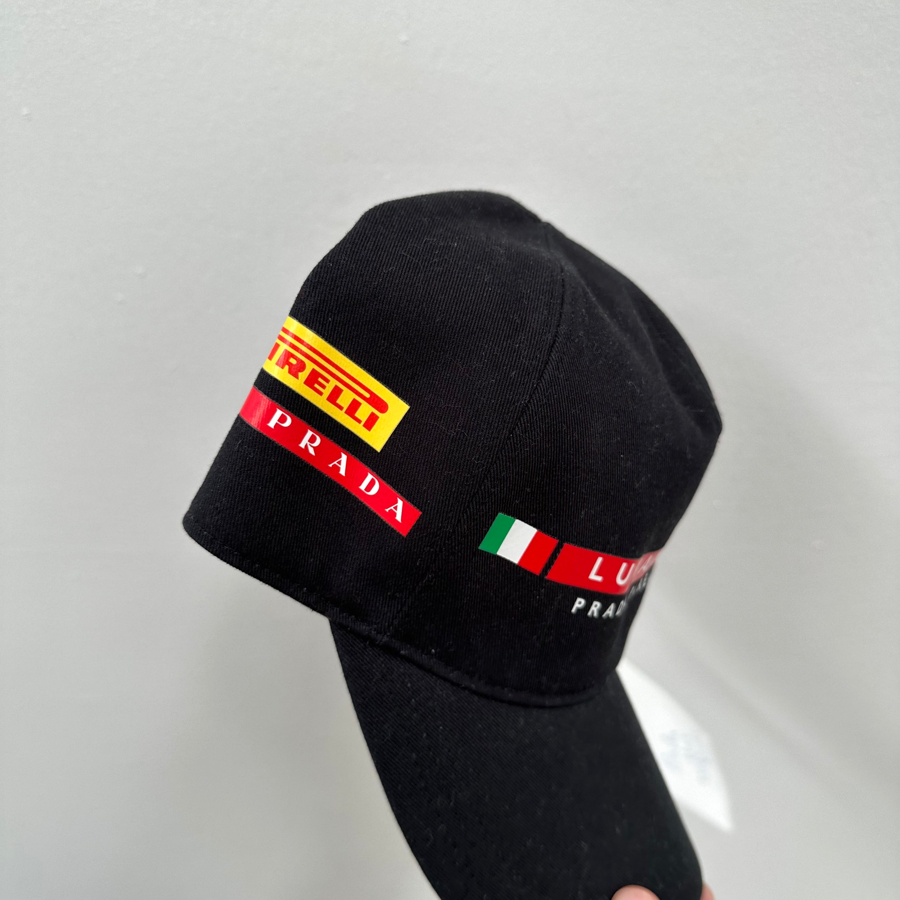 Prada Luna Rossa Logo Black Hat