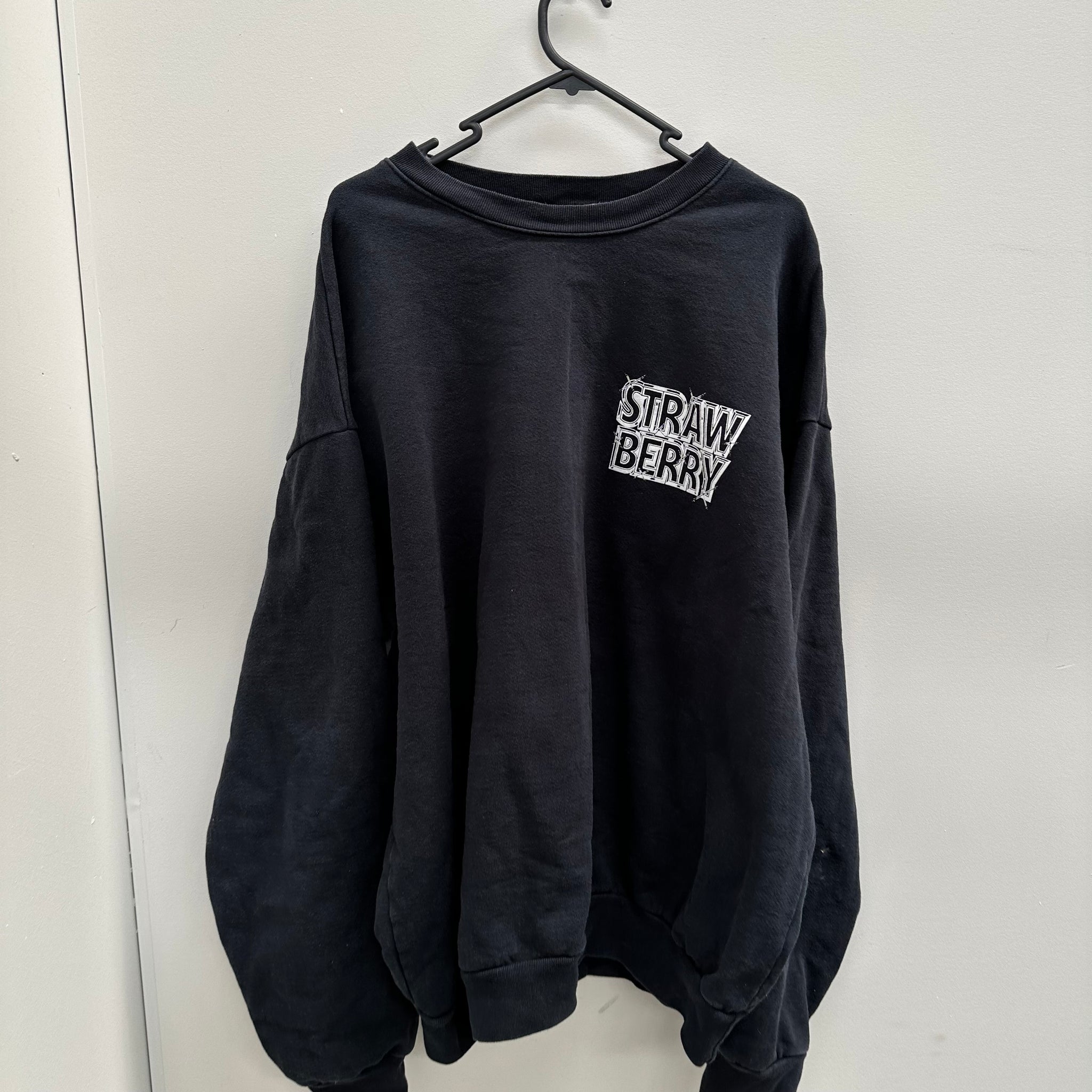 Strawberry Black Logo Crewneck (Size XXL)