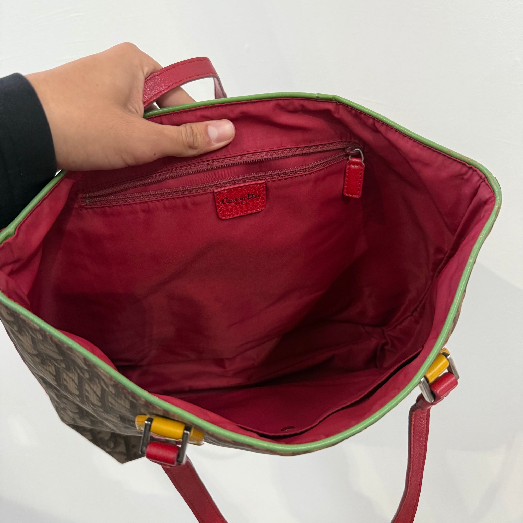 Dior Trotter Canvas Tote Bag Rasta Brown