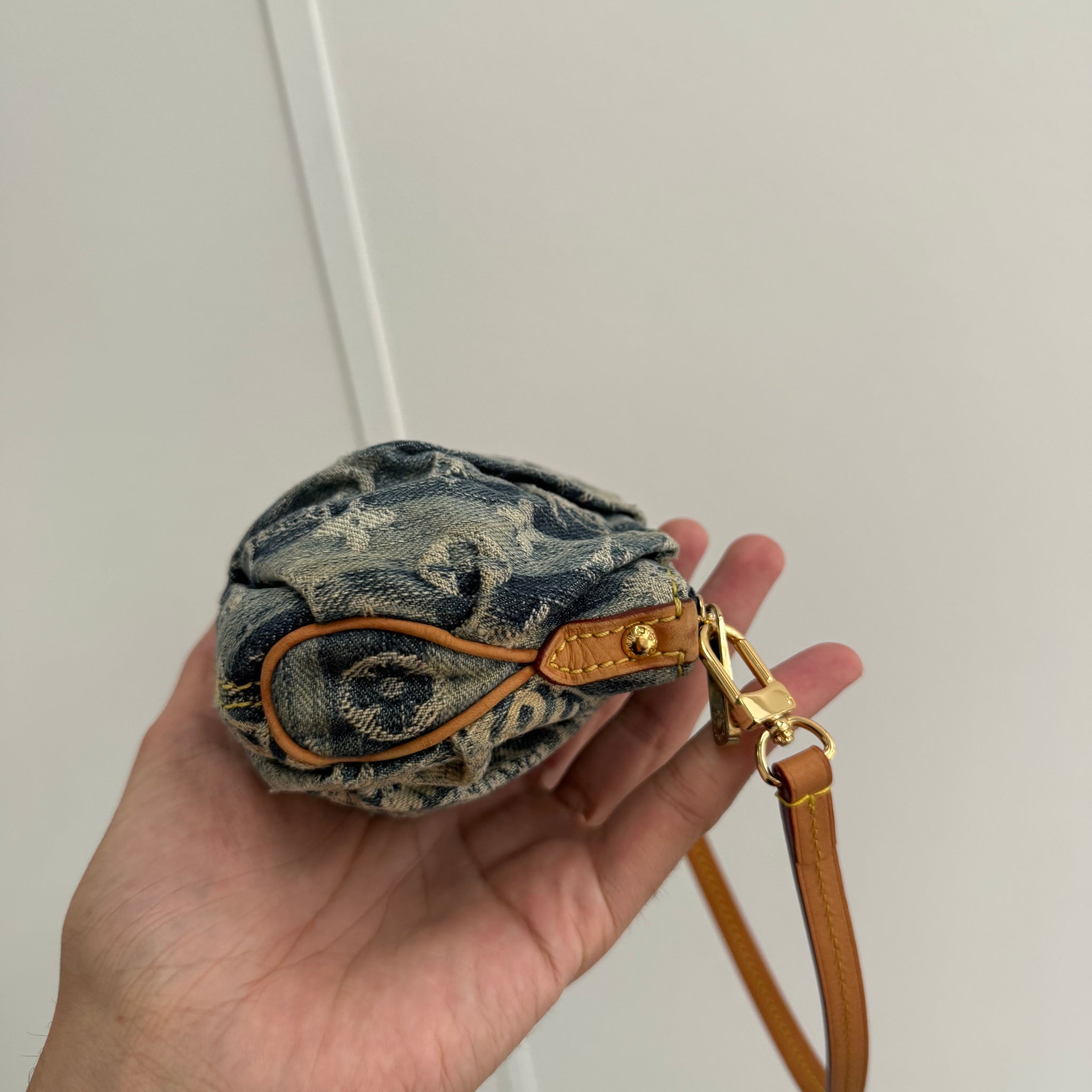 Louis Vuitton Monogram Denim Trousse Leie Pouch / Pochette Bag Blue