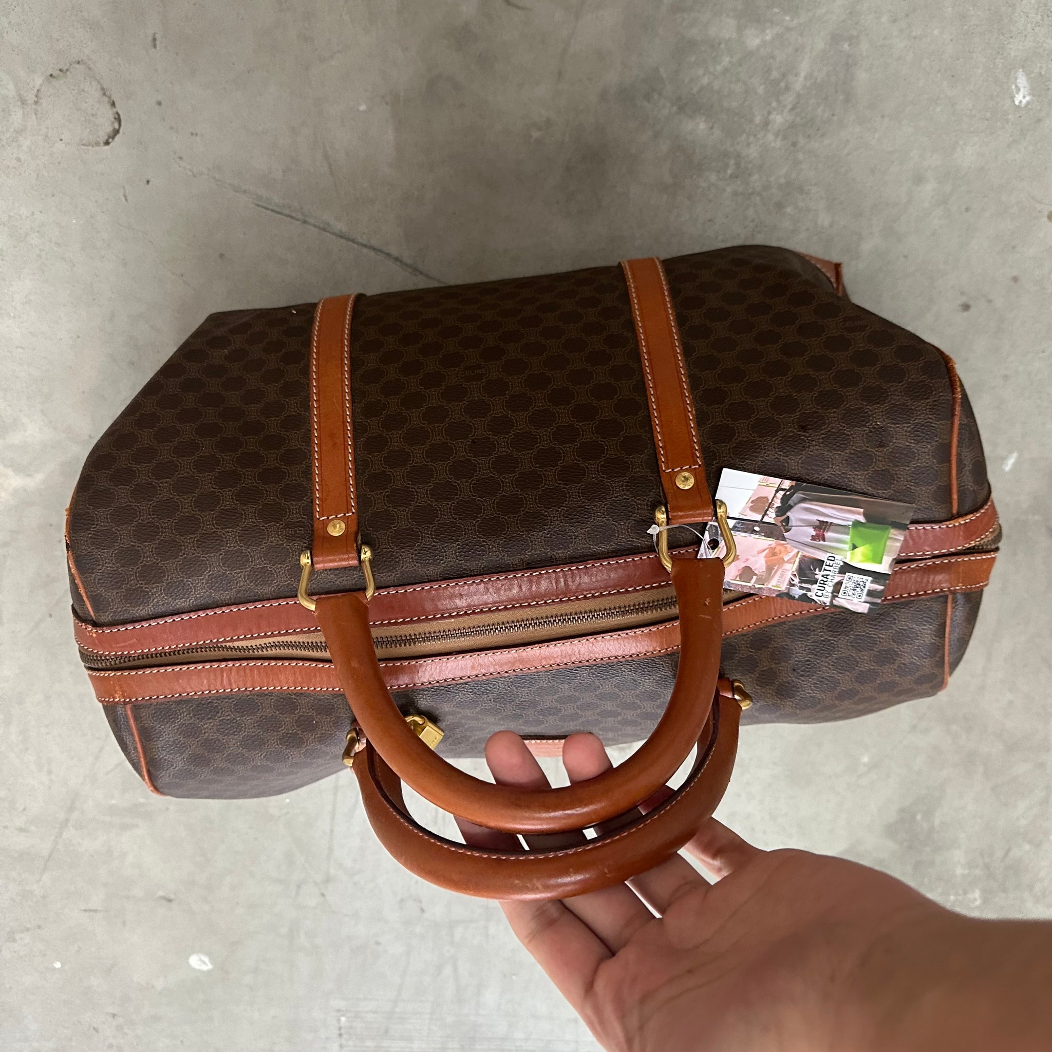 Celine Macadam Travel Boston Bag with Key