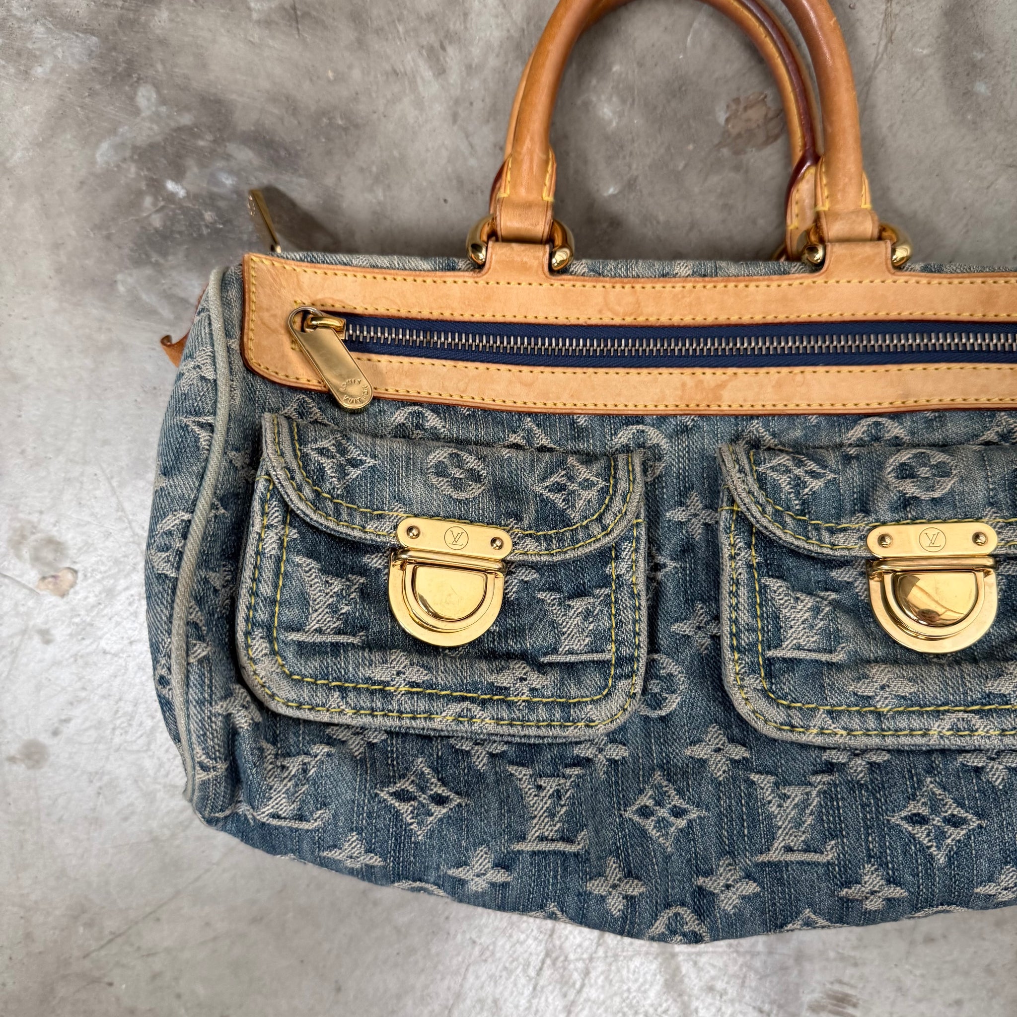 Louis Vuitton Monogram Denim Neo Speedy Blue