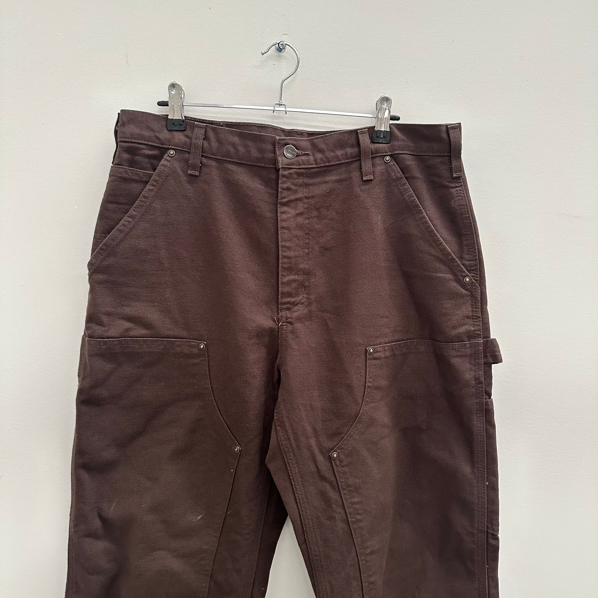 Carhartt Brown Double Knee Carpenter Pant (Size 32 x 30)