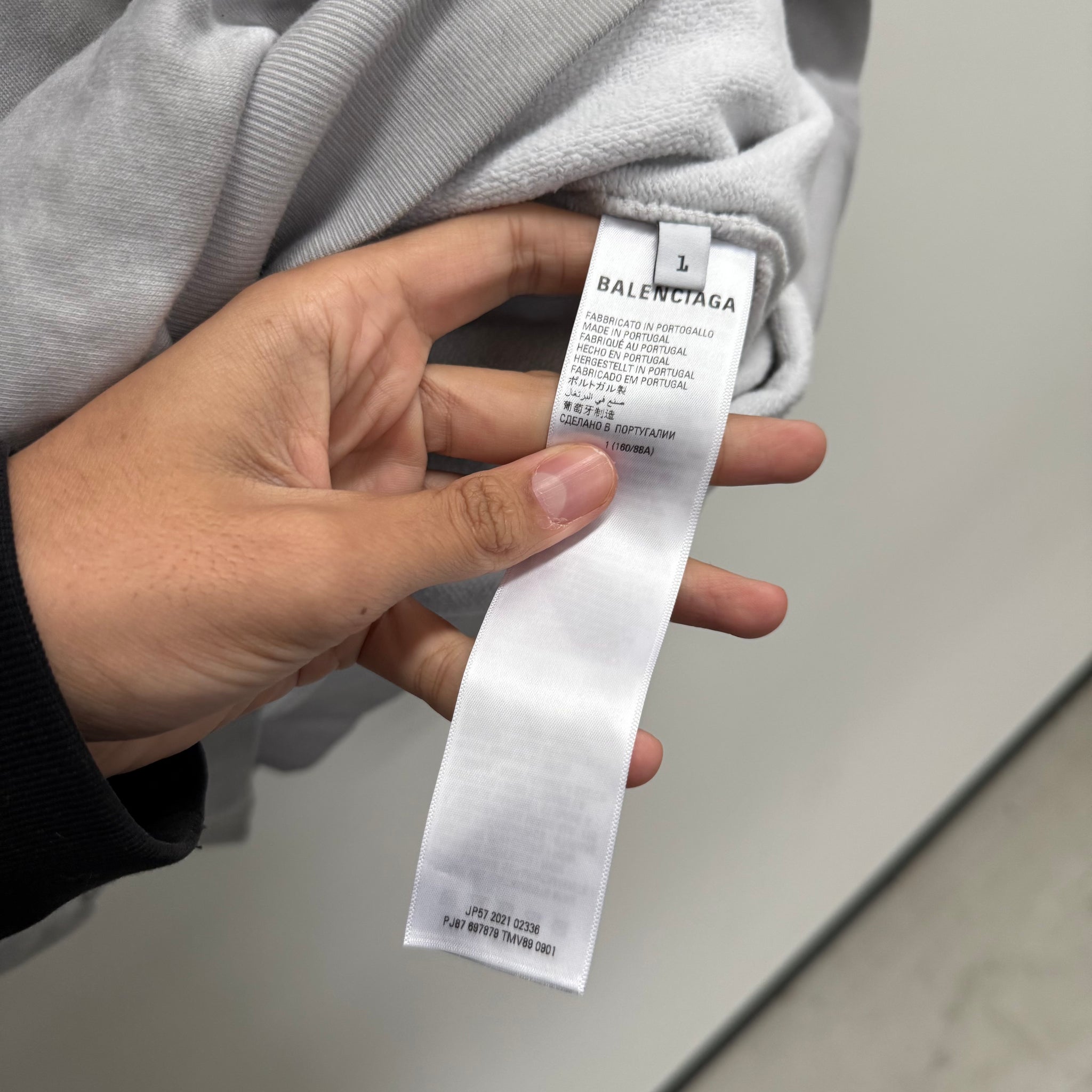 Balenciaga Metal Graphic Print Hoodie Grey (fits L-XL)