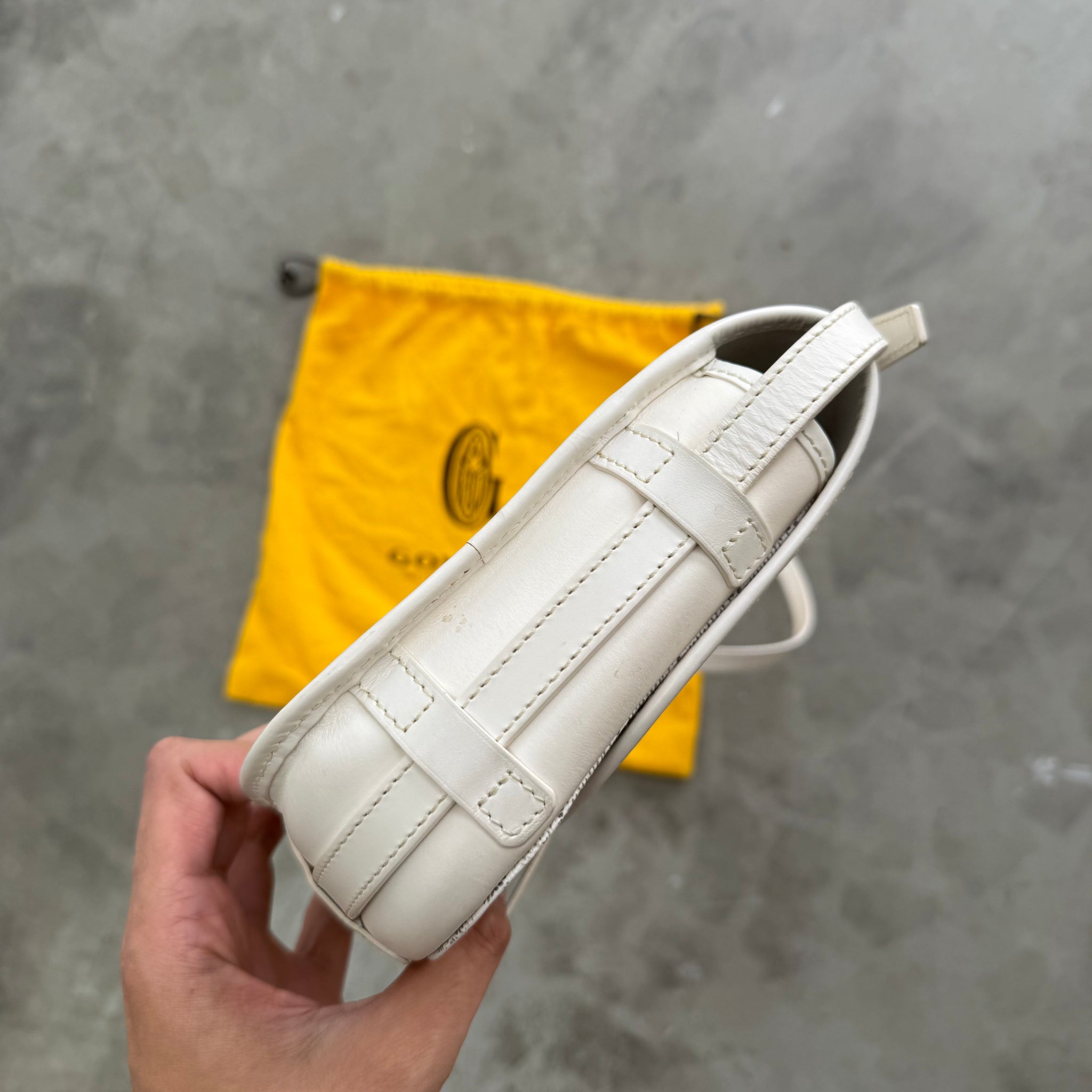 Goyard Belvedere PM Messenger Bag White