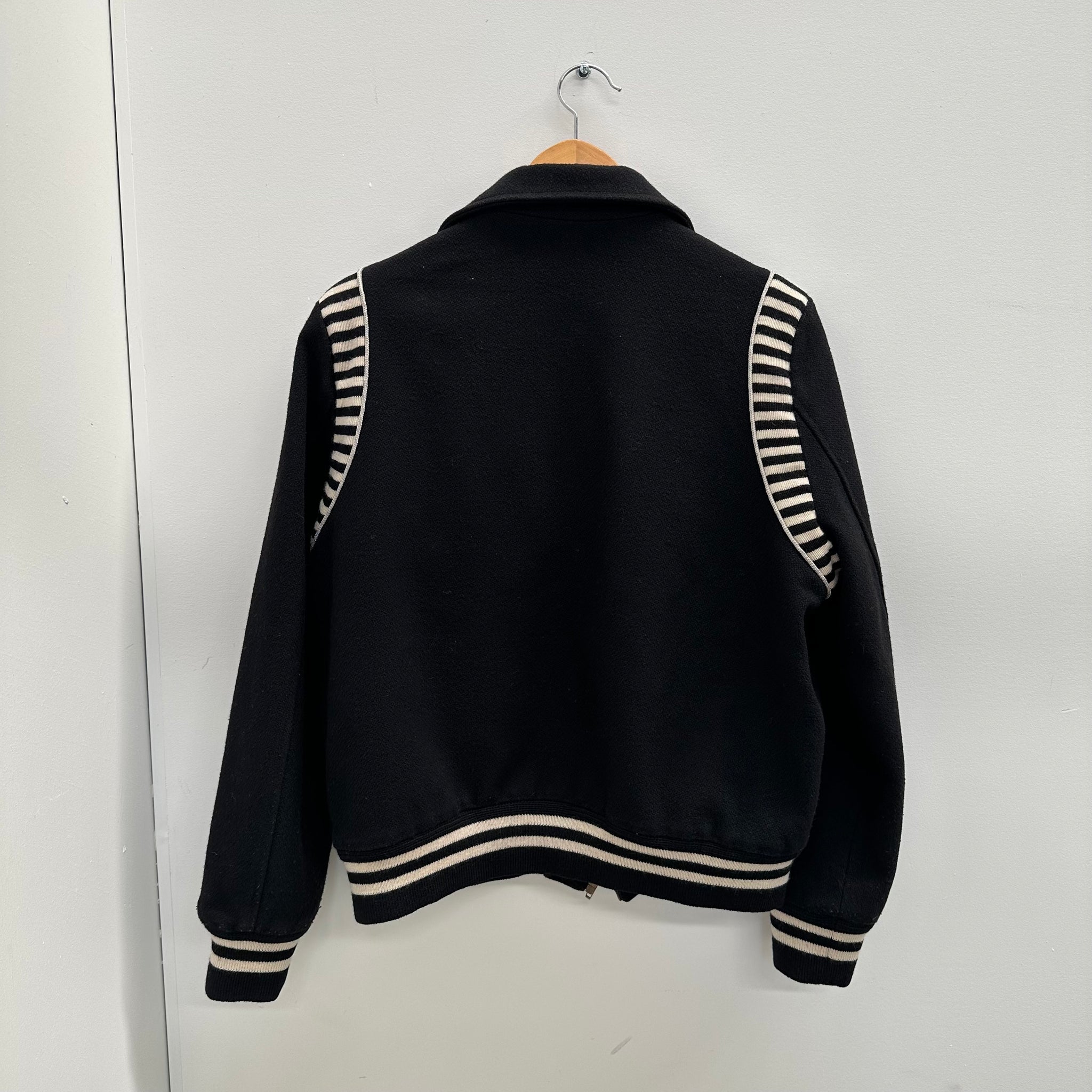 Saint Laurent FW16 Ray Striped Teddy Jacket