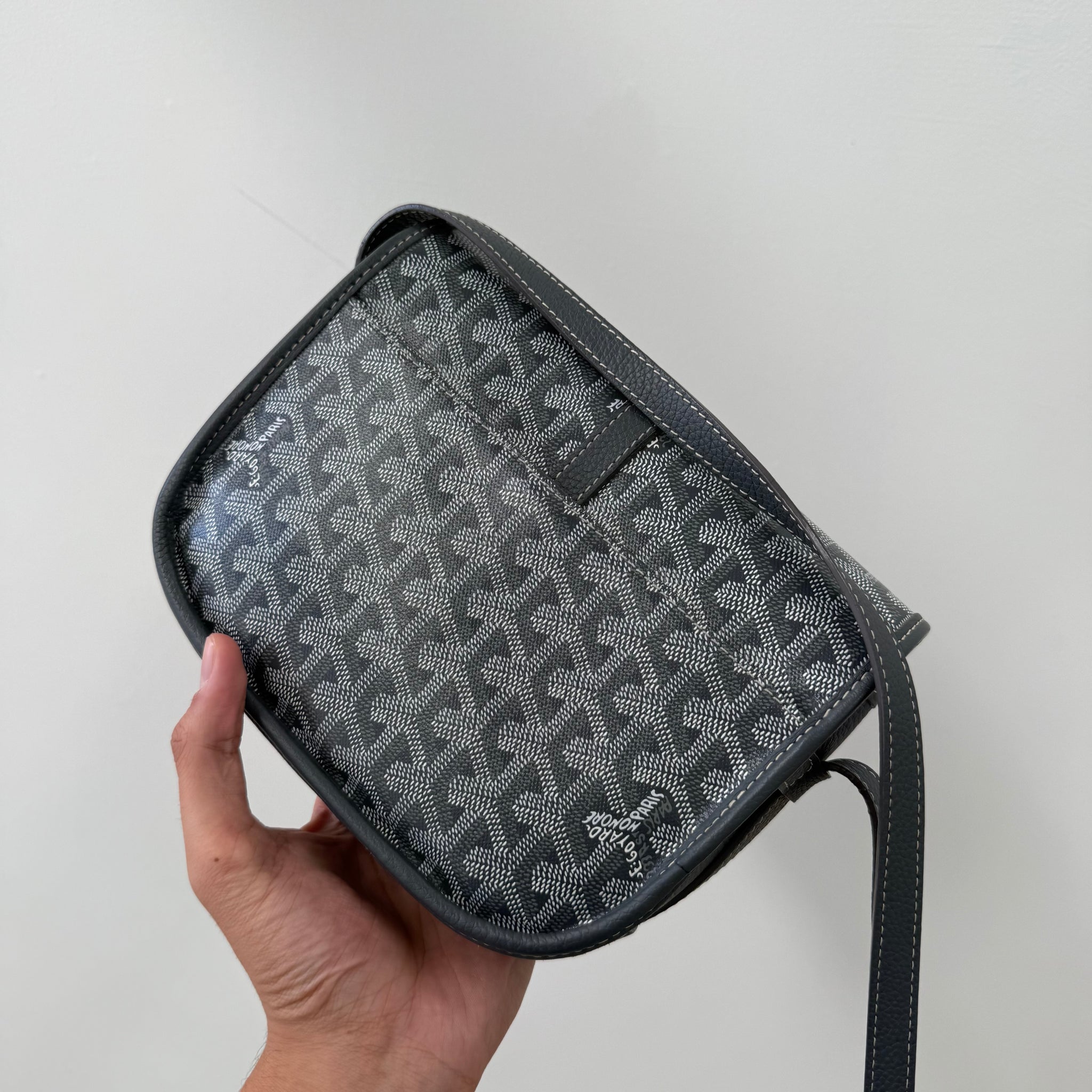Goyard Belvedere PM Messenger Bag Grey
