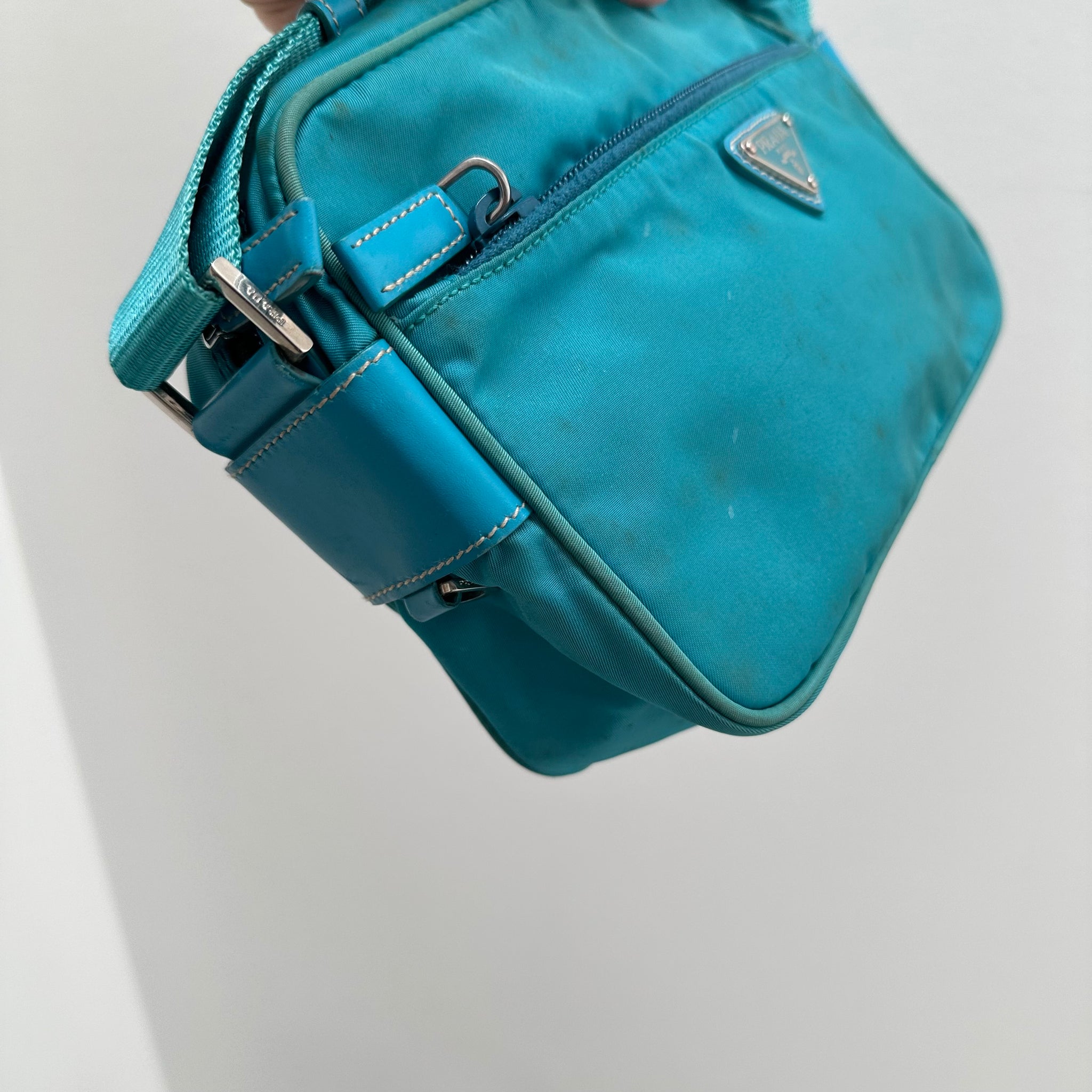 Prada Blue Messenger / Crossbody Bag