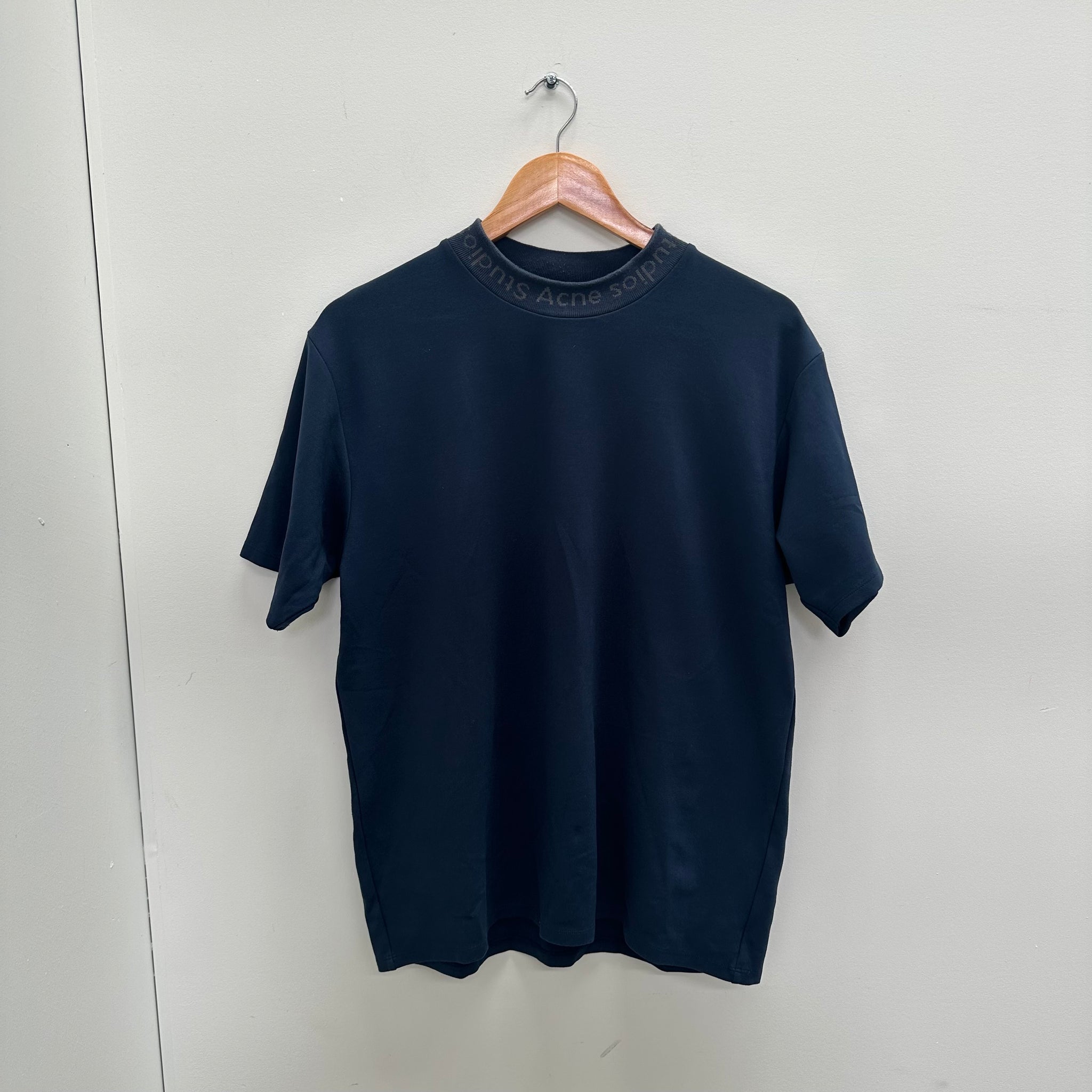 Acne Studios Collar Logo Navy T-Shirt (Size M)