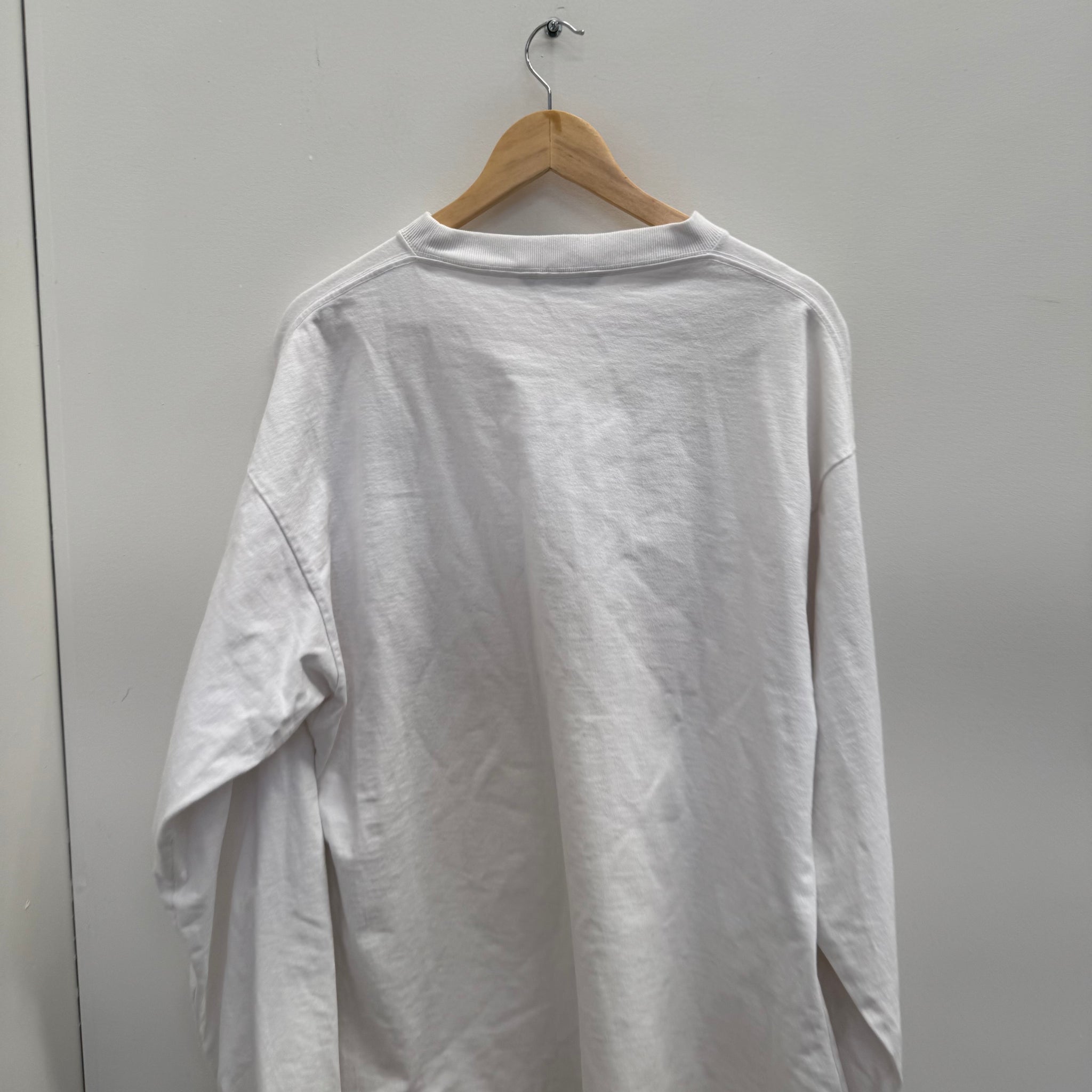 Balenciaga Curved Logo Long Sleeve T-Shirt (fits L-XL)