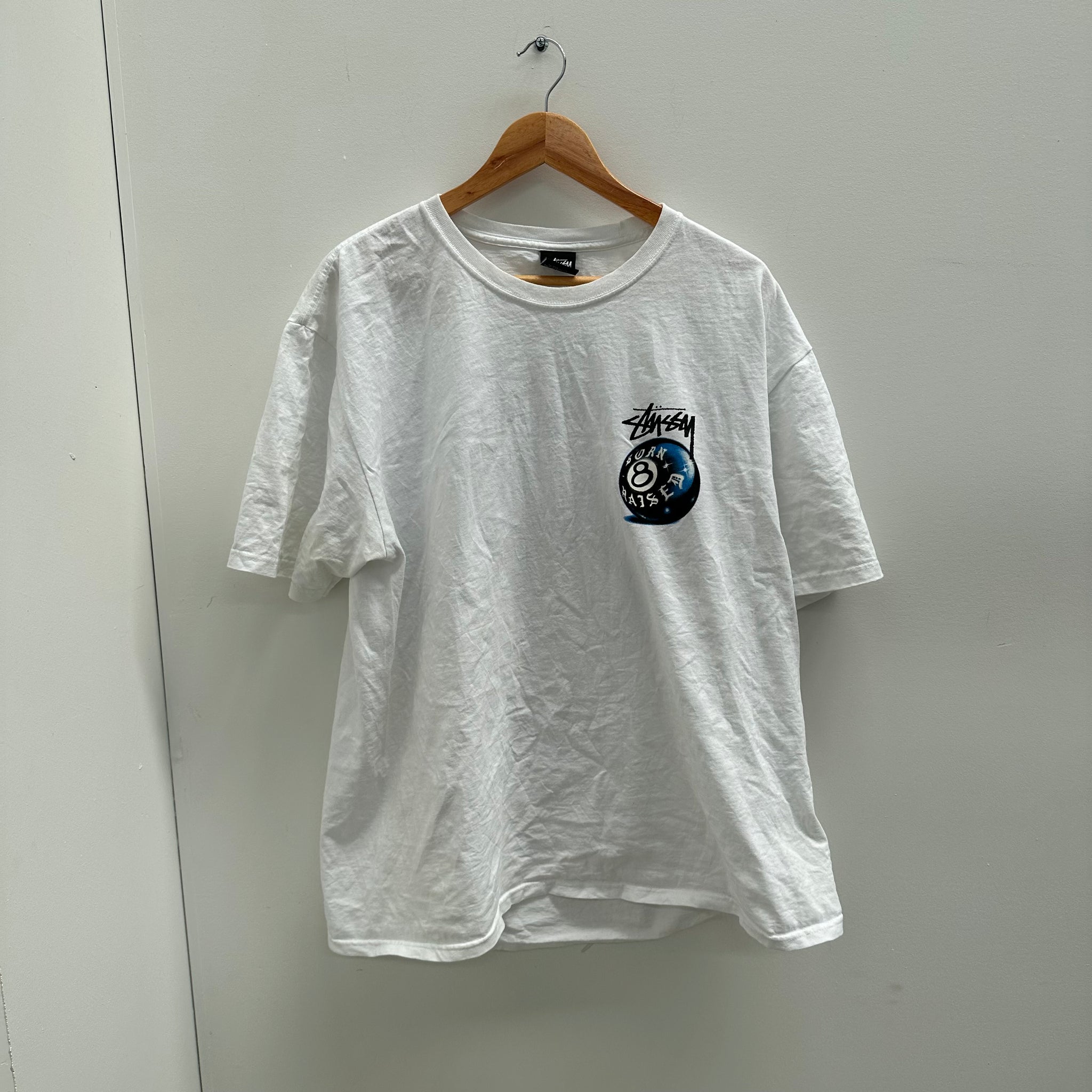 Stussy x Born & Raised 8 Ball TShirt White (Size XL)