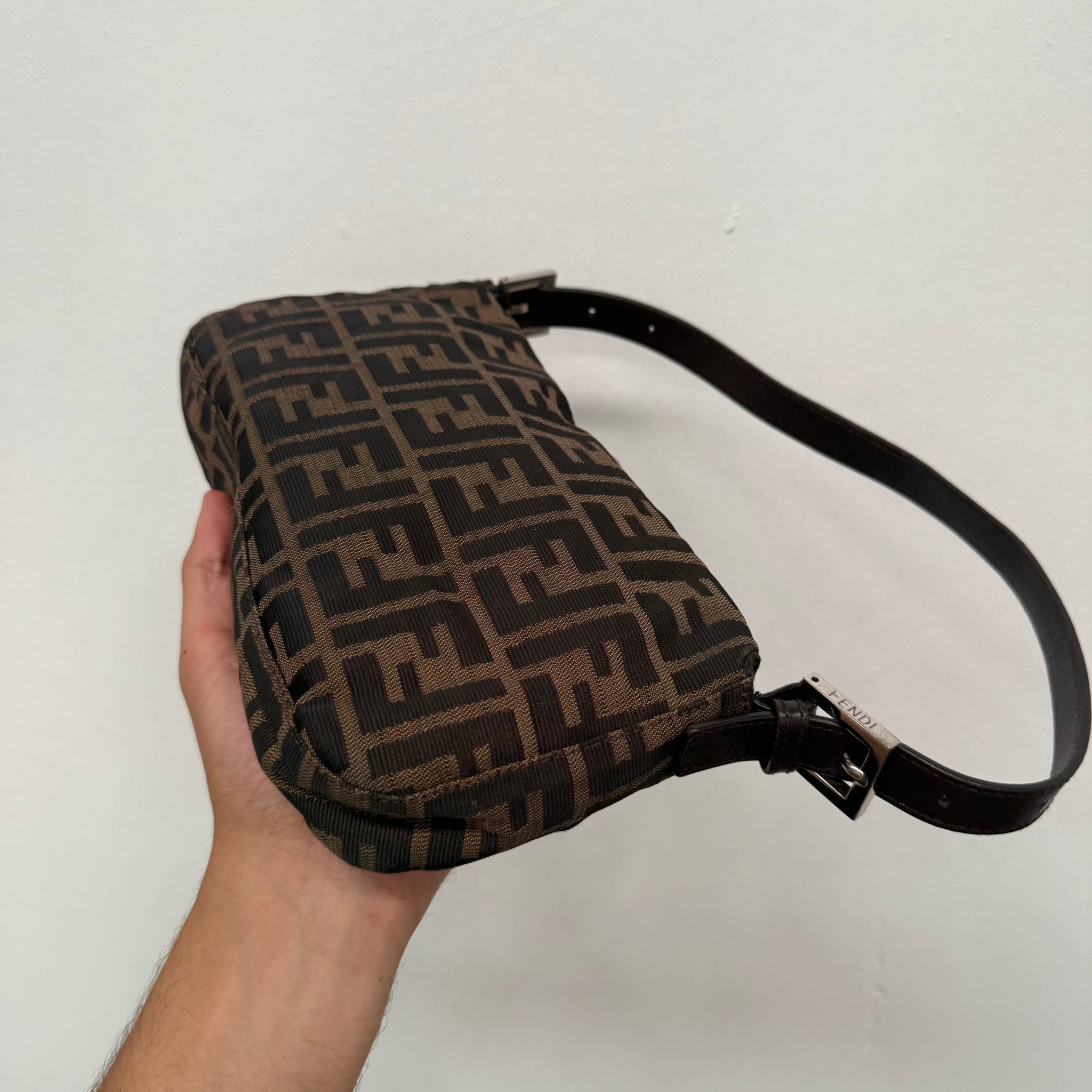 Fendi Zucca Print Baguette Bag
