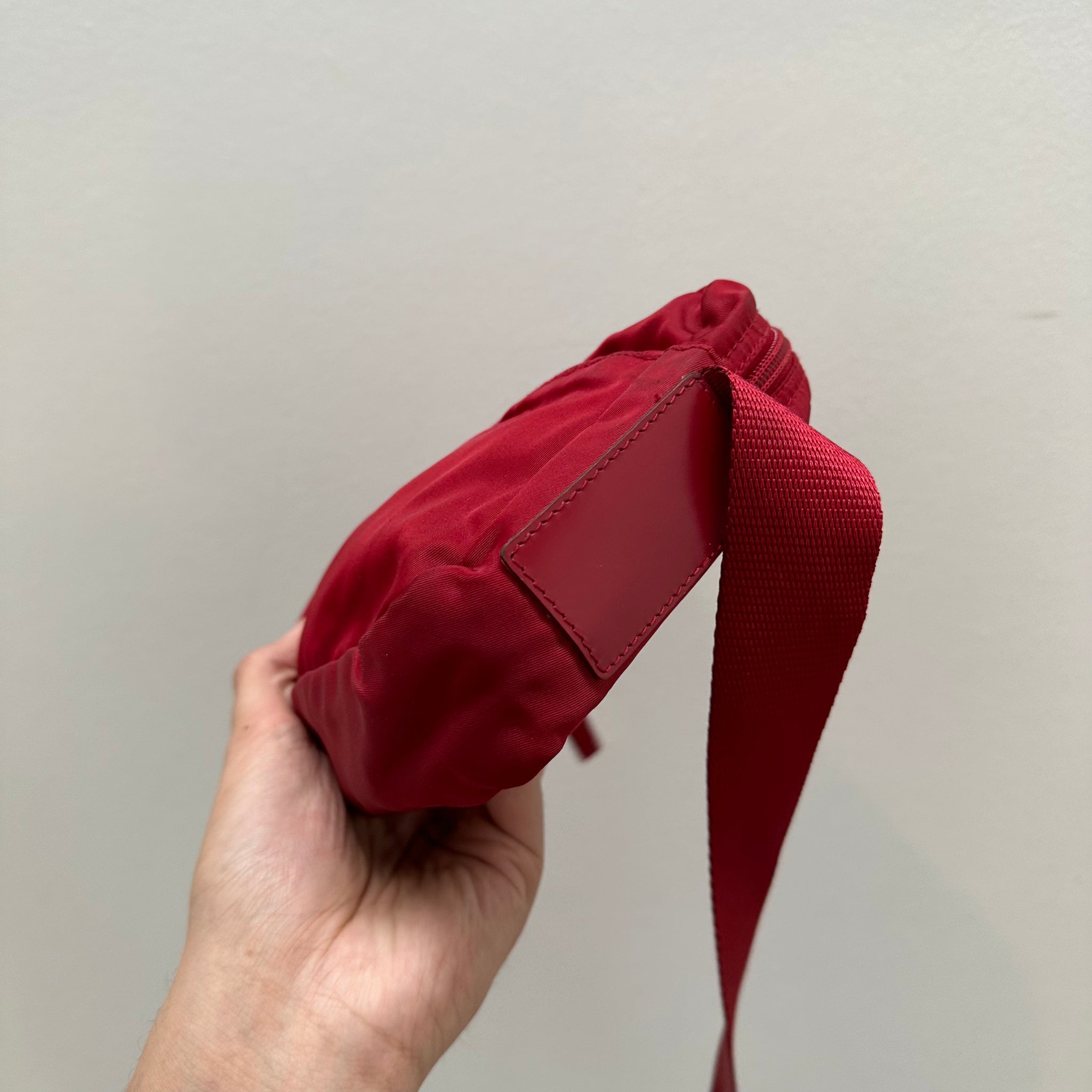 Prada Red Nylon Crossbody Bag