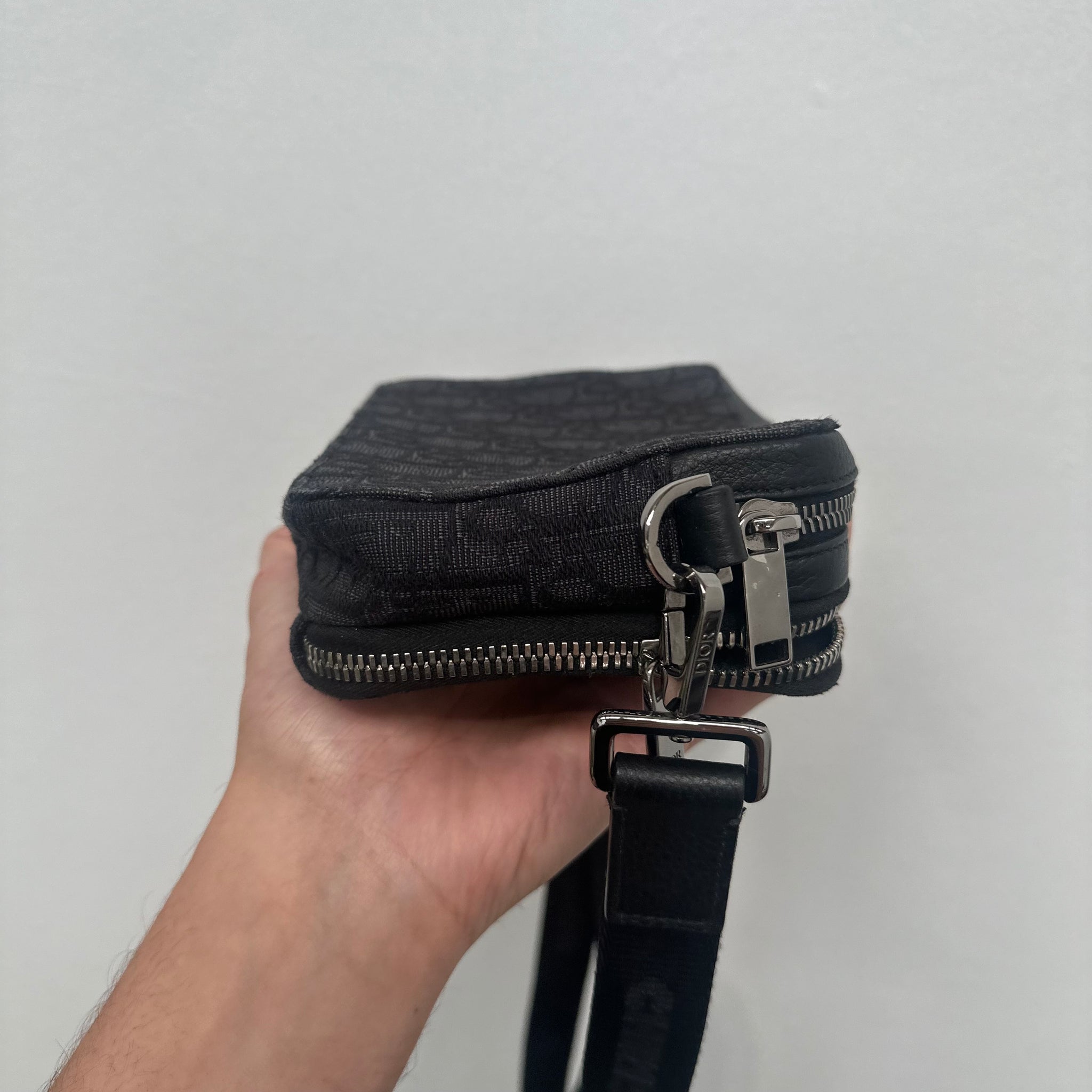 Dior Oblique Jacquard Crossbody Bag Black