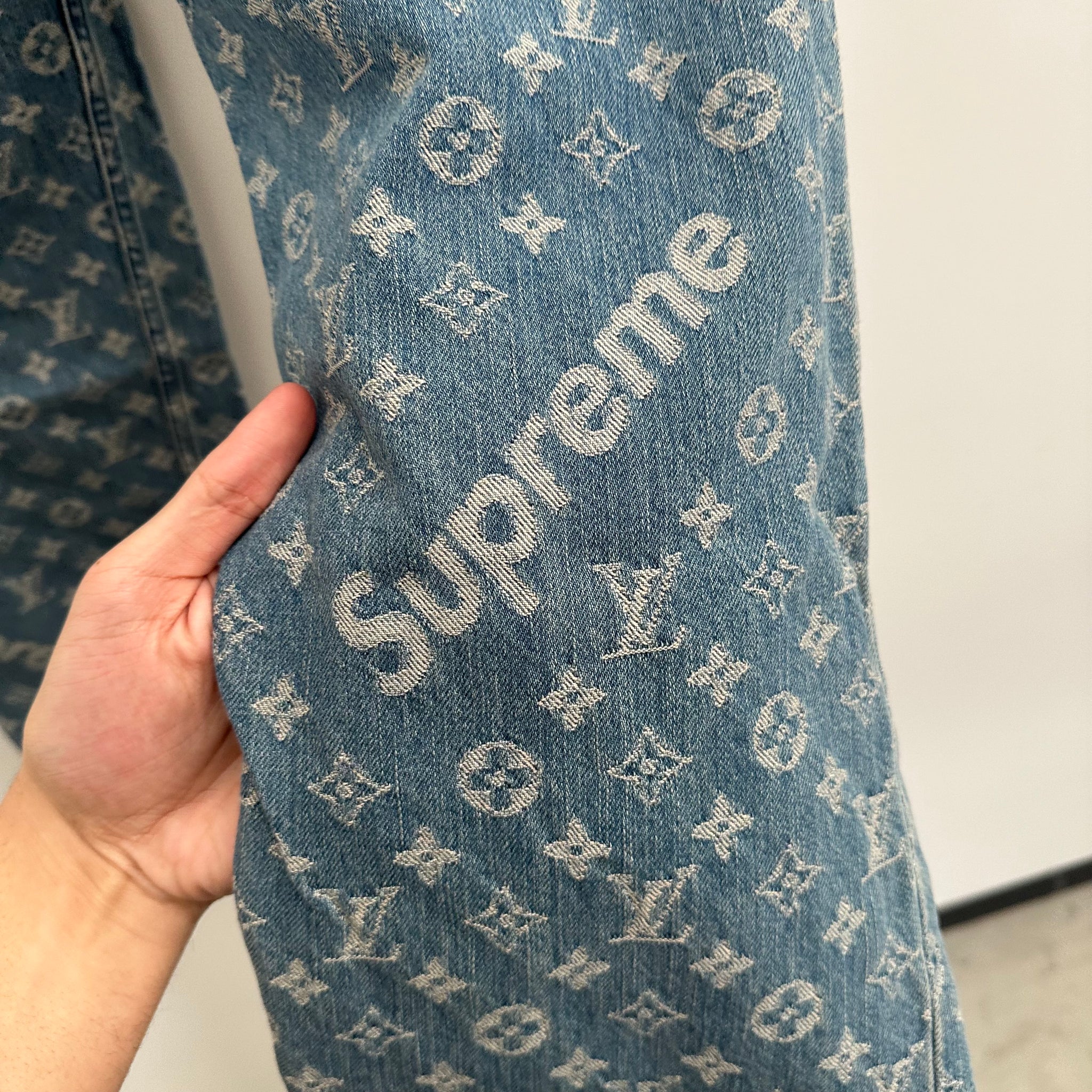 Supreme x Louis Vuitton Jacquard Denim 5-Pocket Jean Blue (Size 30)