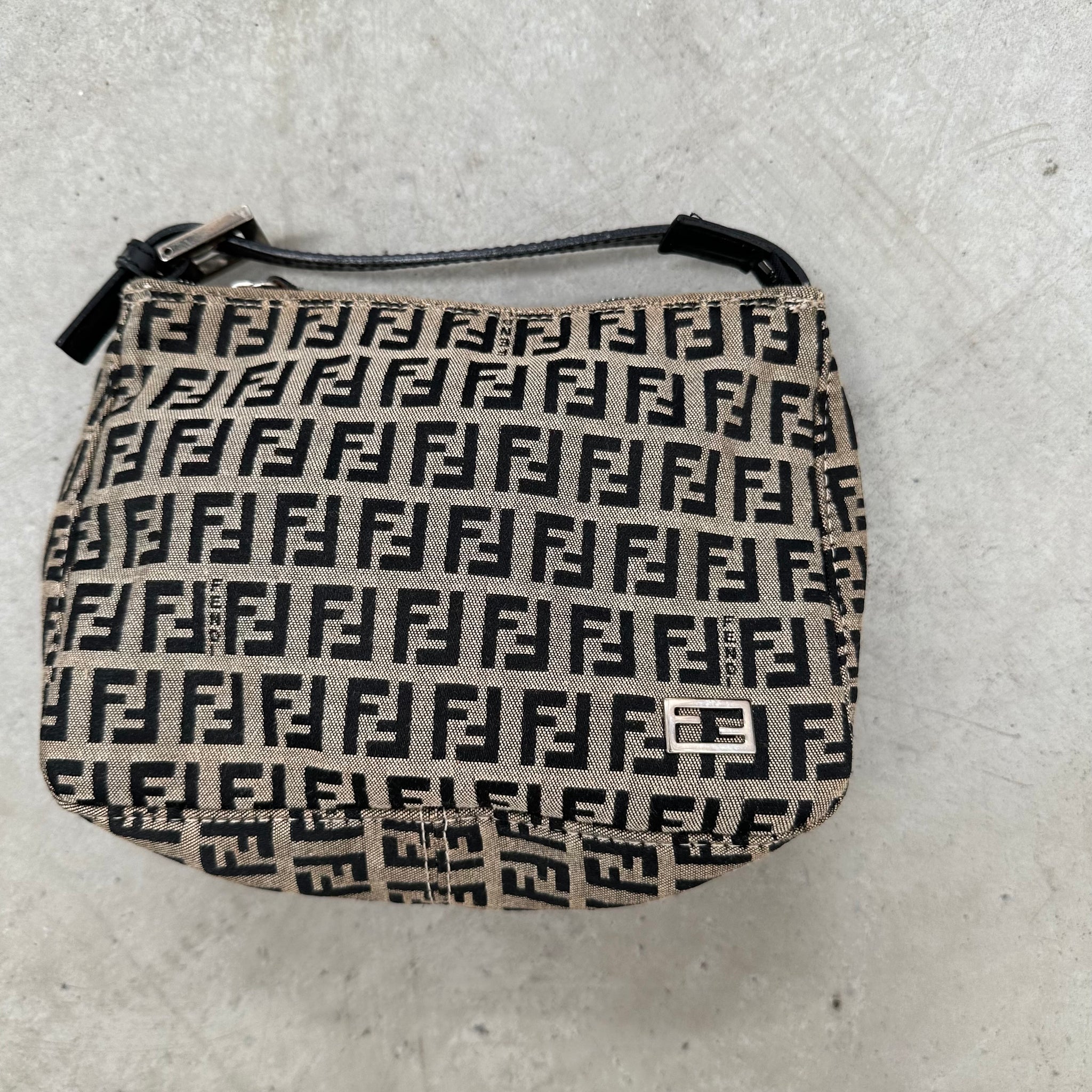 Fendi Mini Pochette Shoulder Bag Canvas