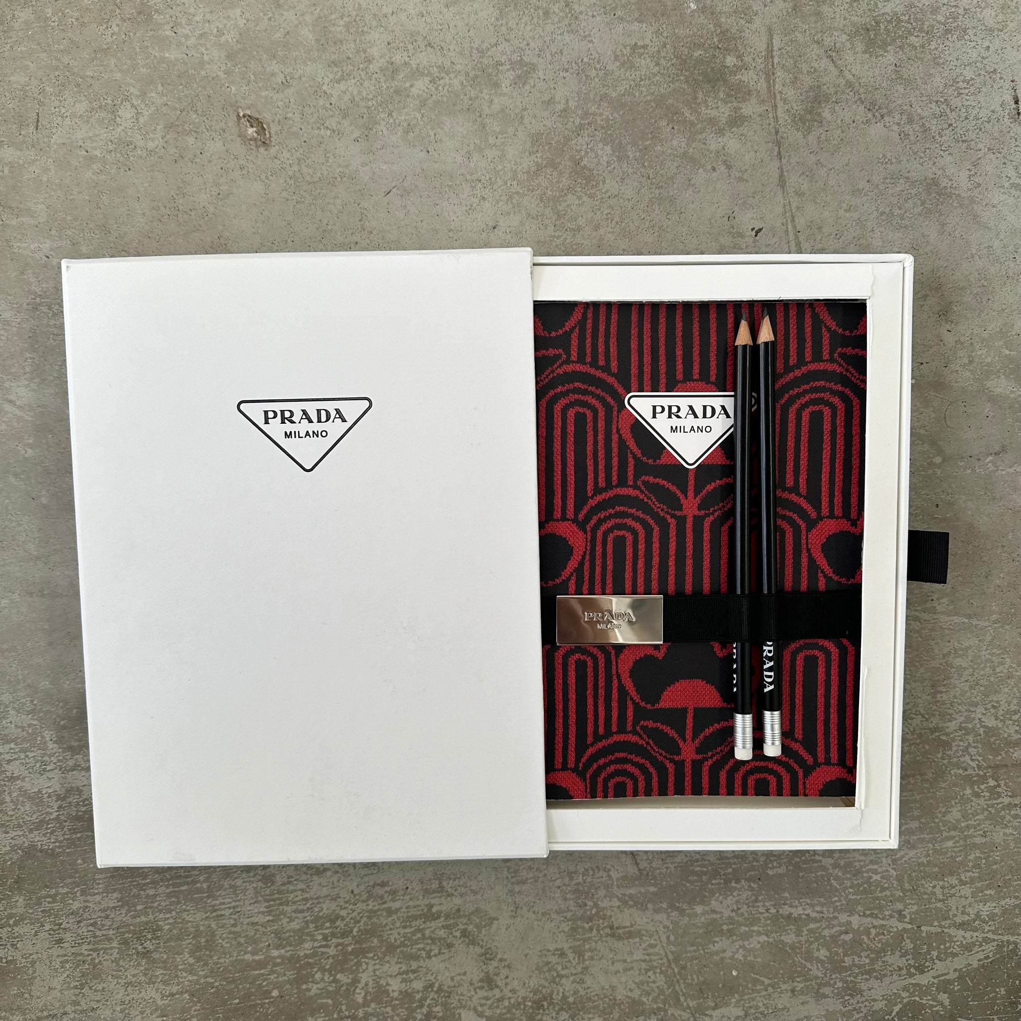 Prada Notebook Set of 3 Pencil Set