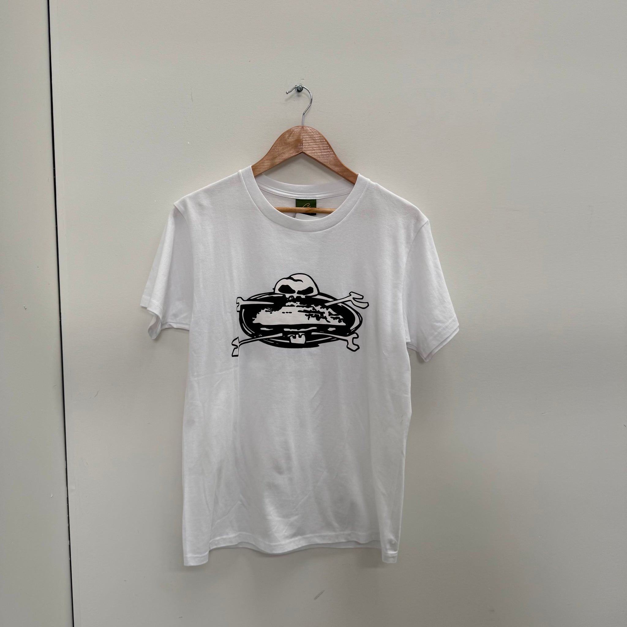 Corteiz Skull Alcatraz Logo White T Shirt