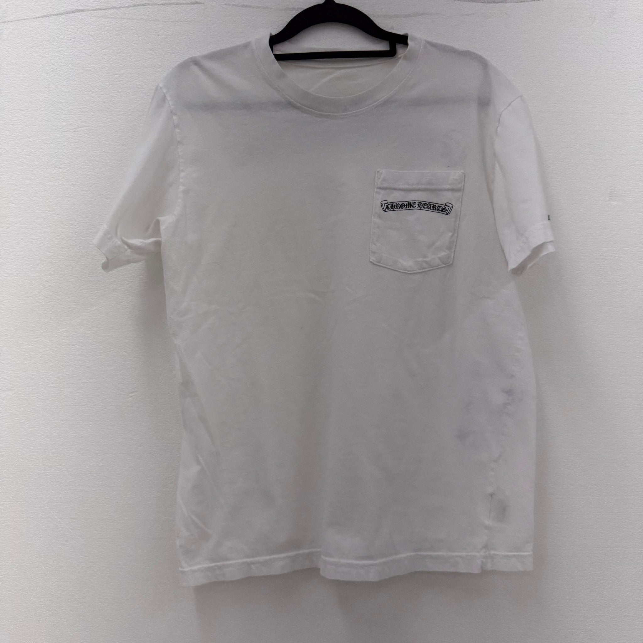 Chrome Hearts Scroll Logo Tee White Size M