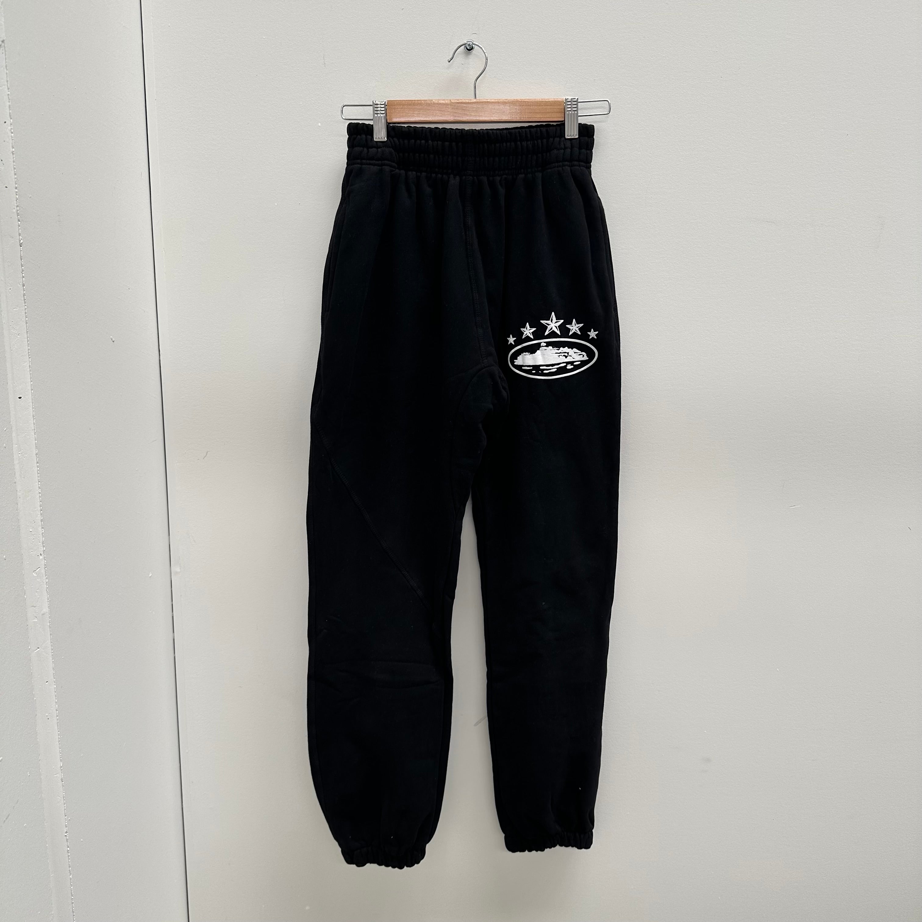 Corteiz 5 Starz Alcatraz Sweatpants Black White (Size L) – Curated