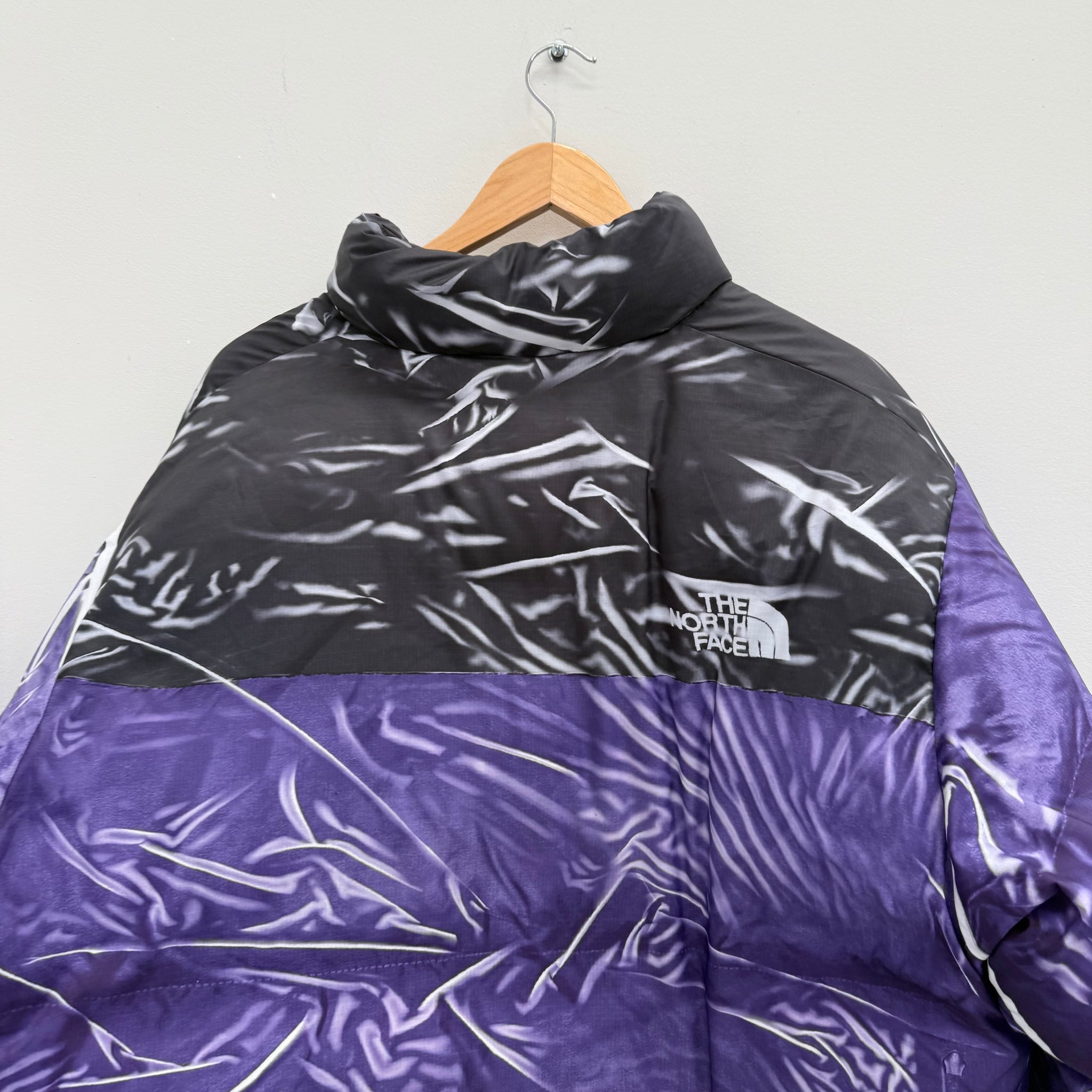 Supreme The North Face Paint Nuptse Jacket Purple (Size XL)