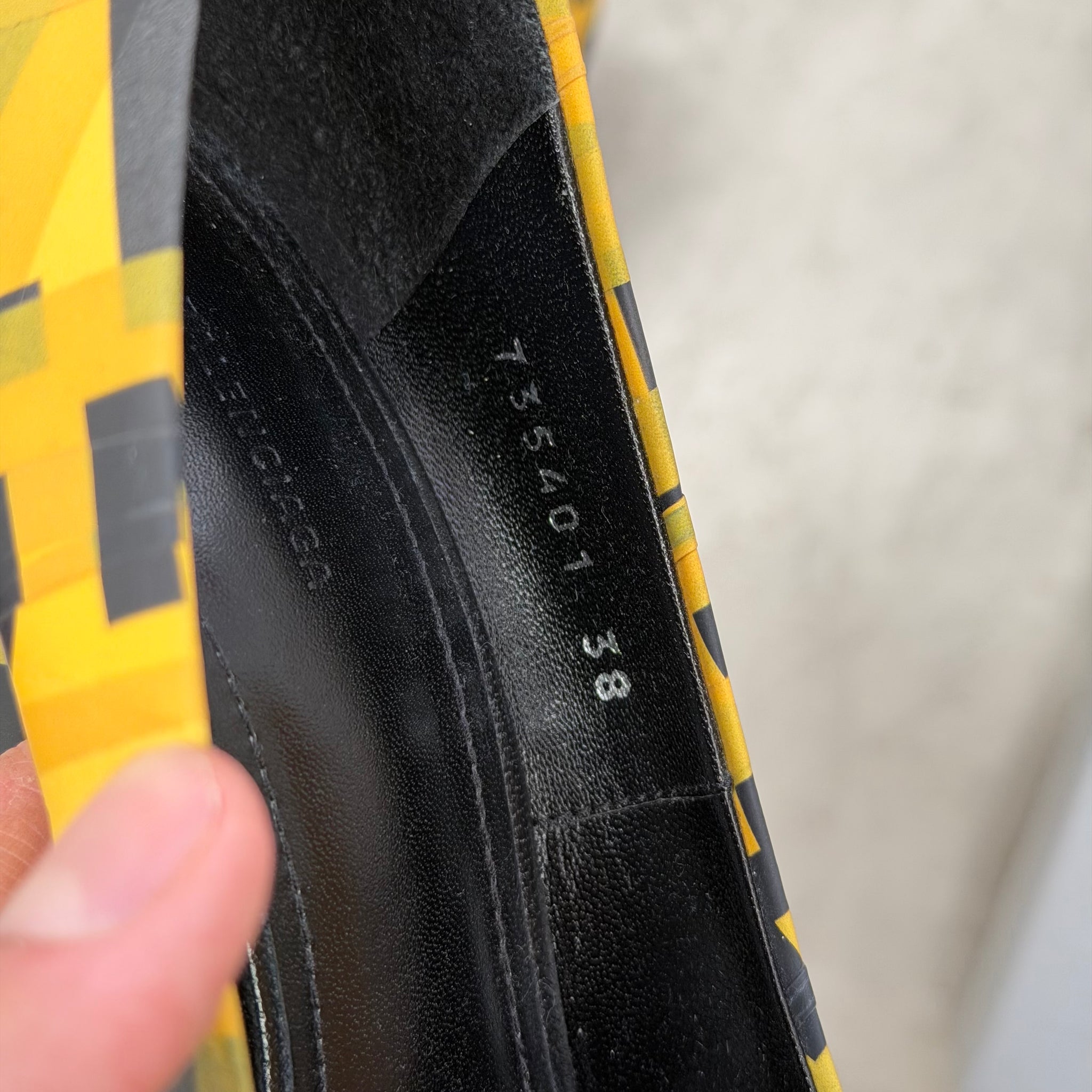 Balenciaga Knife 110mm Logo Print Heels (Size 38)