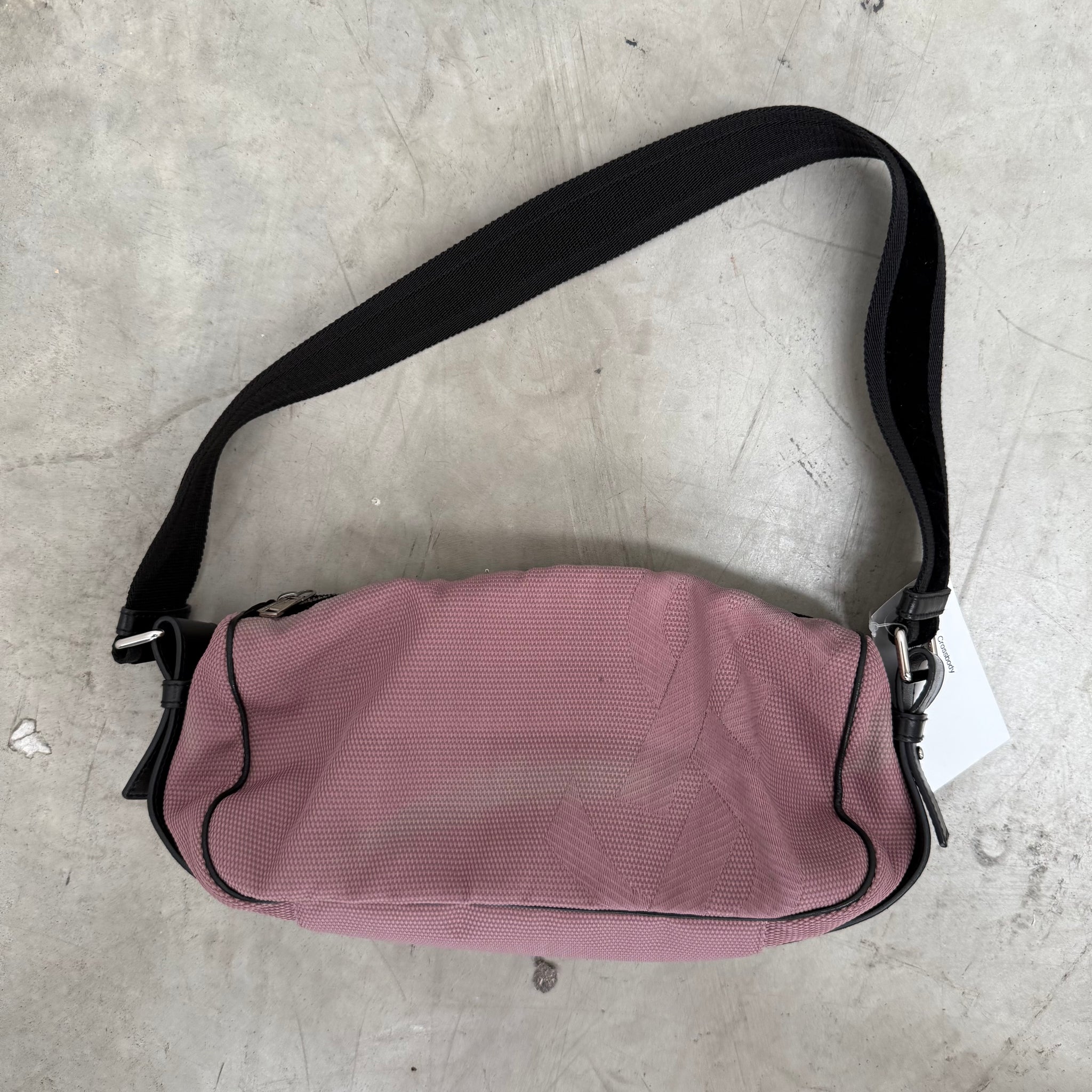Saint Laurent Front Logo Canvas Barrel Shoulder Bag