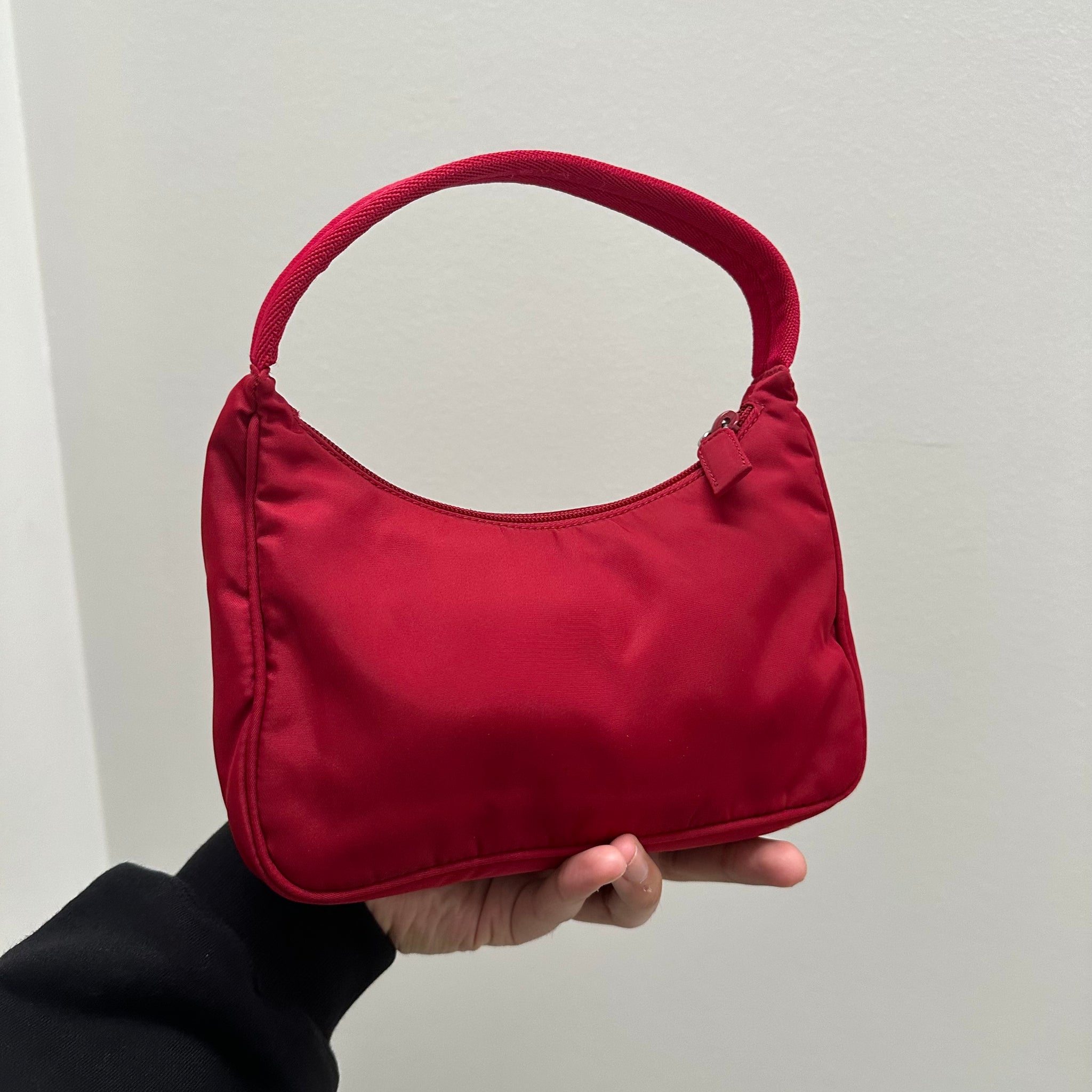 Prada Hobo Shoulder Bag Red