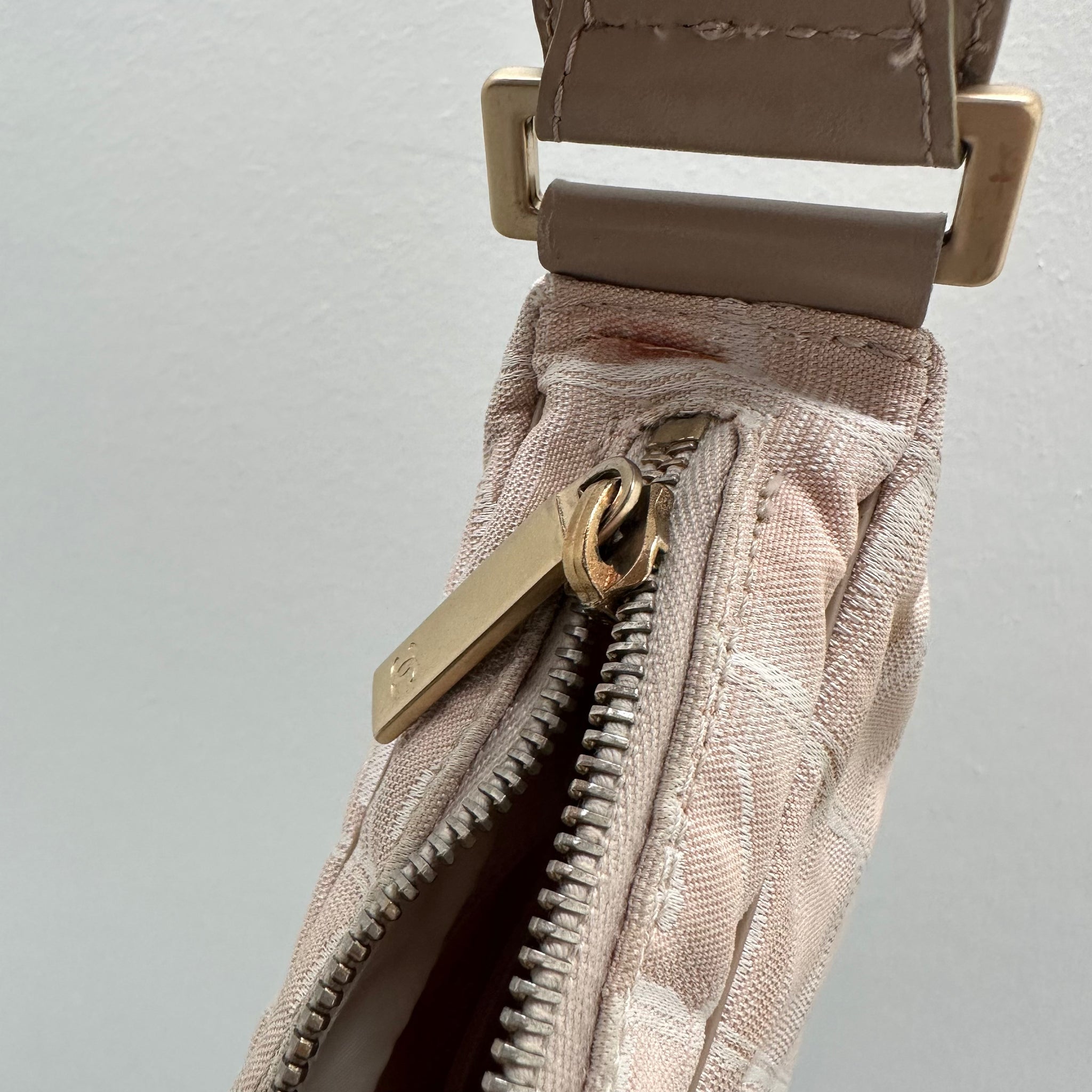 Chanel Light Pink Nylon New Travel Line Shoulder Bag