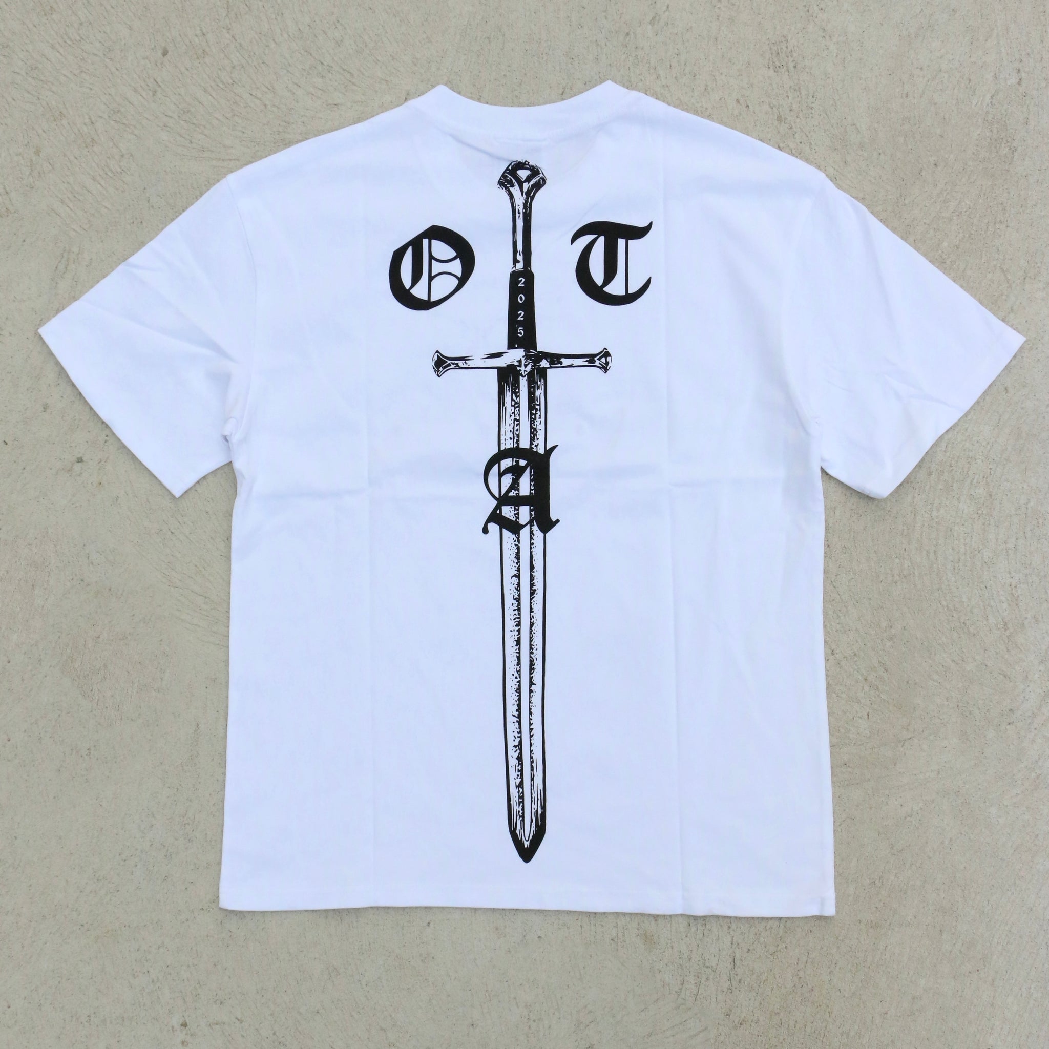 On The Arm Studded Biker T Shirt White