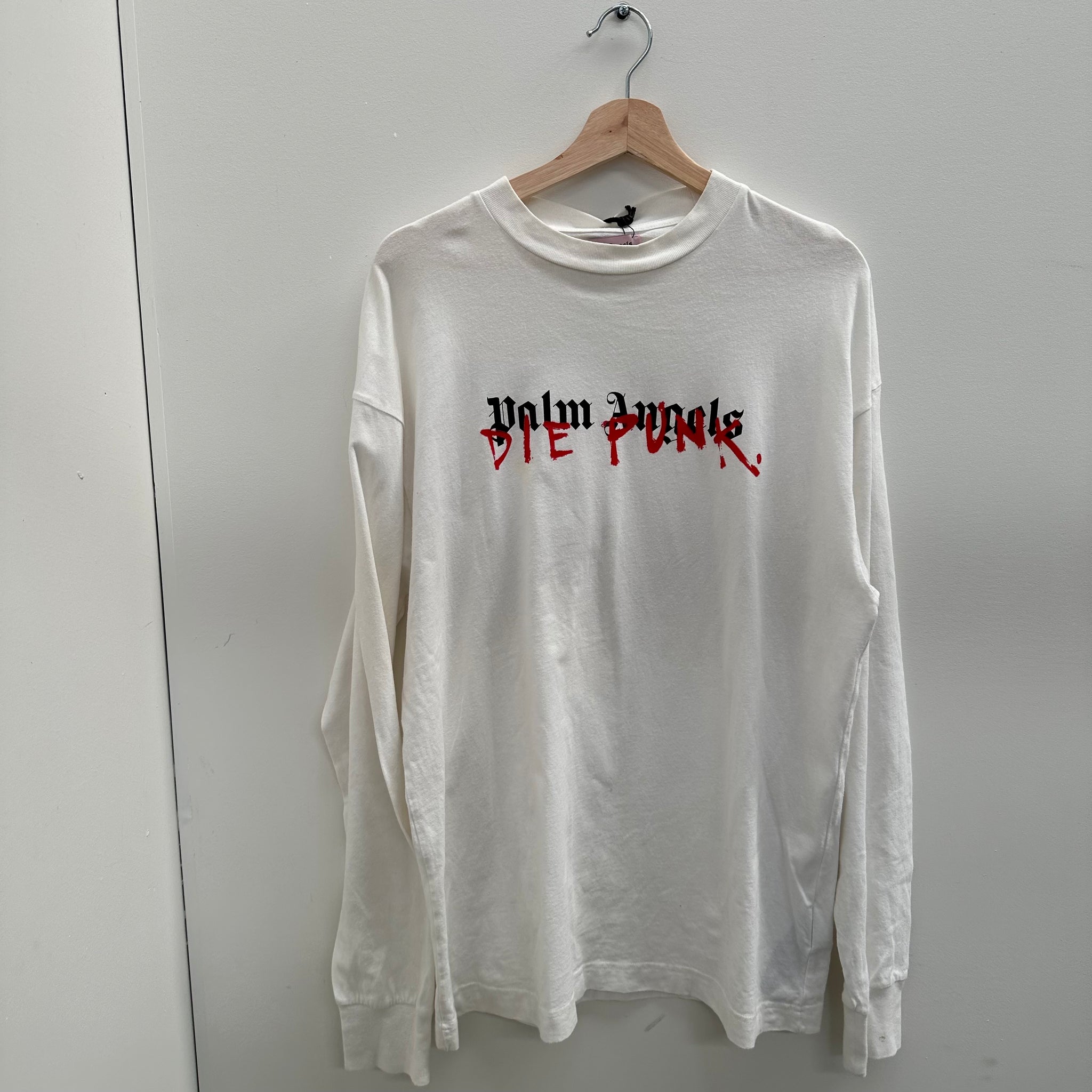 Palm Angels White Playboi Carti Edition Long Sleeve Die Punk T-Shirt (Size L)