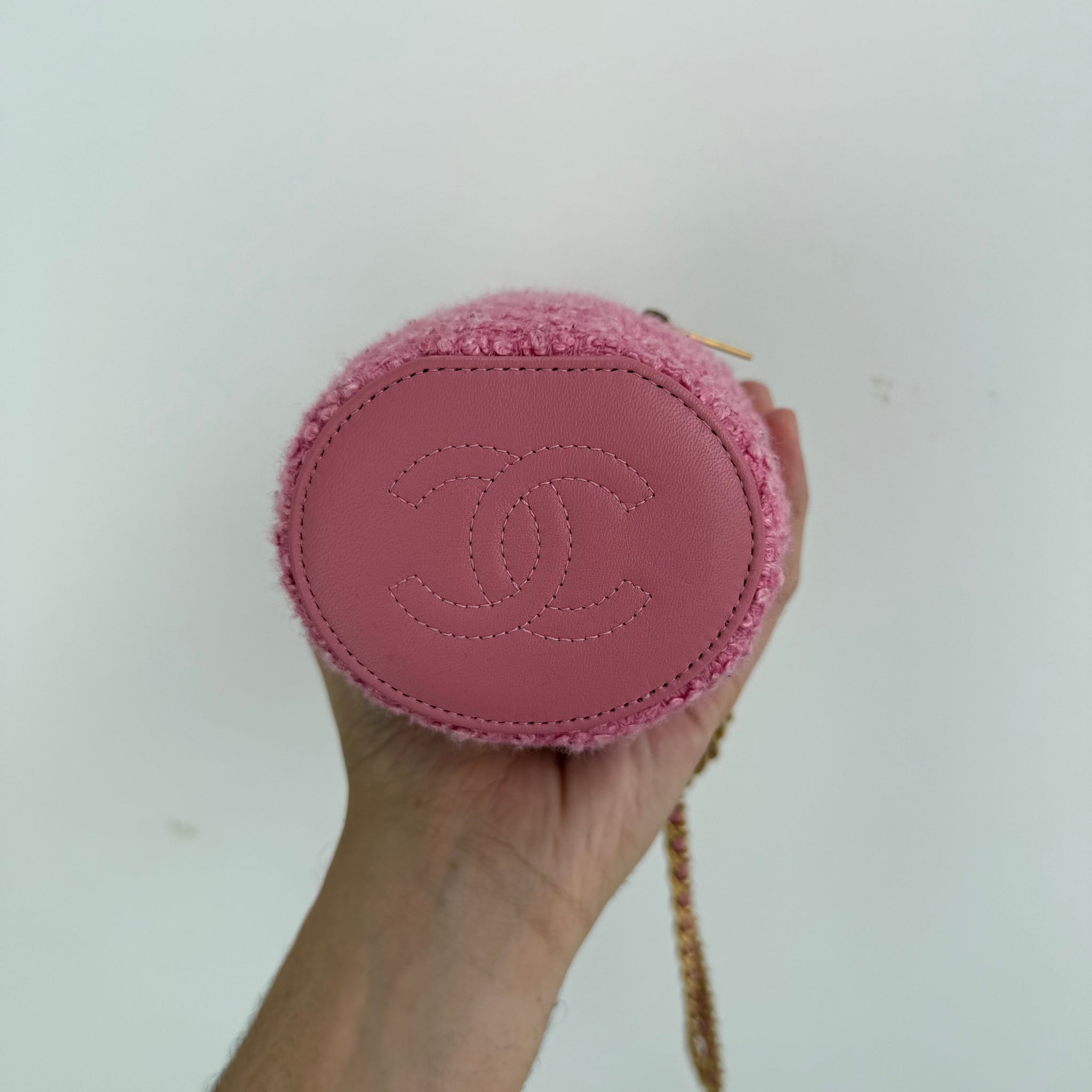 Chanel Pink Vanity Case with Long Strap