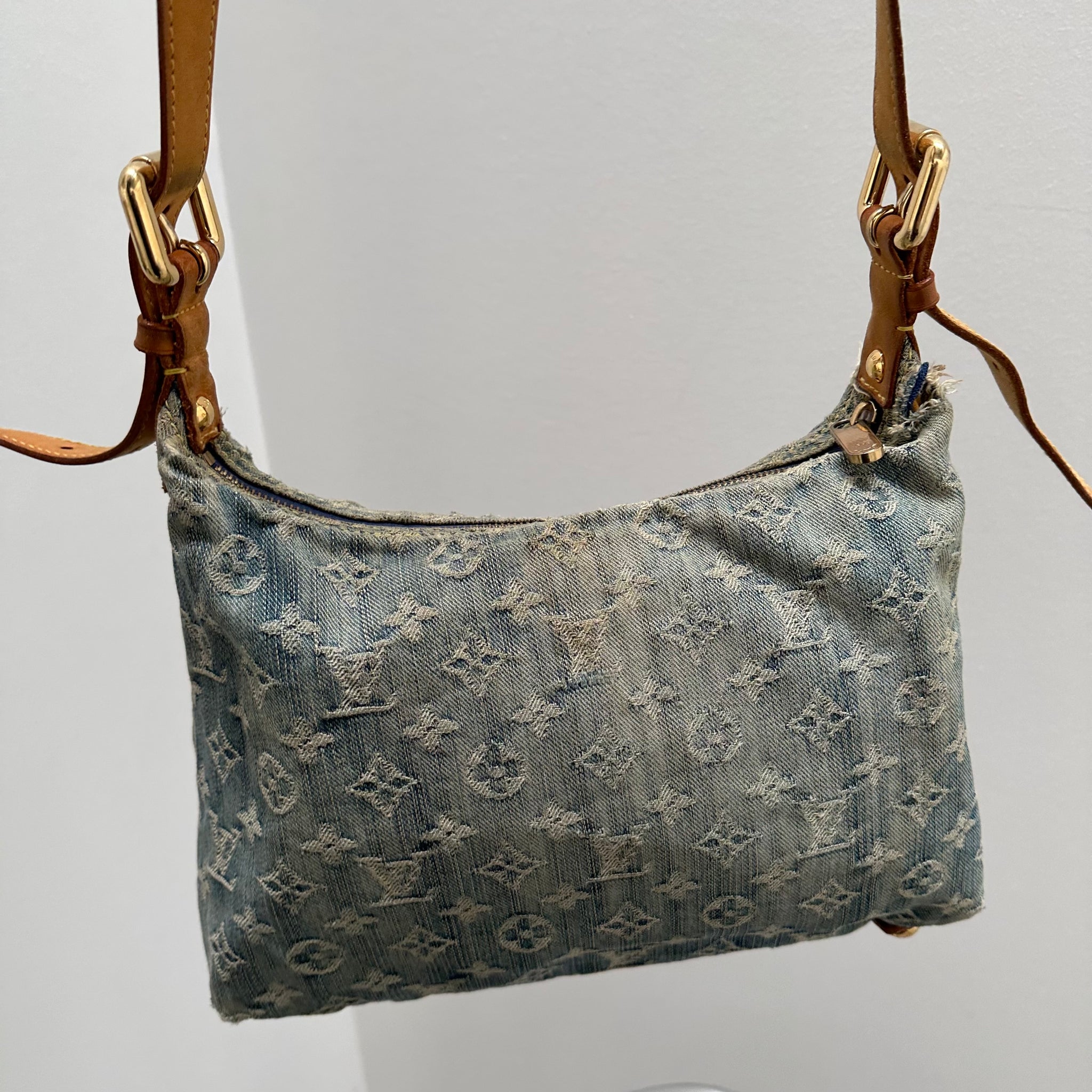 Louis Vuitton Monogram Denim Baggy PM Blue with Long Strap