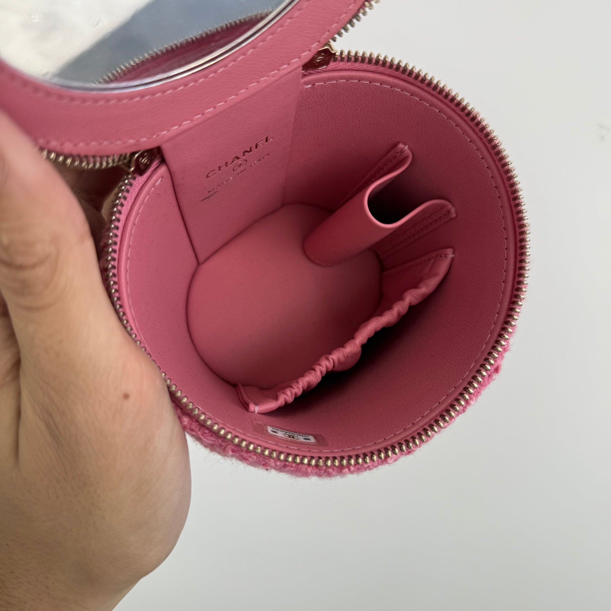 Chanel Pink Vanity Case with Long Strap