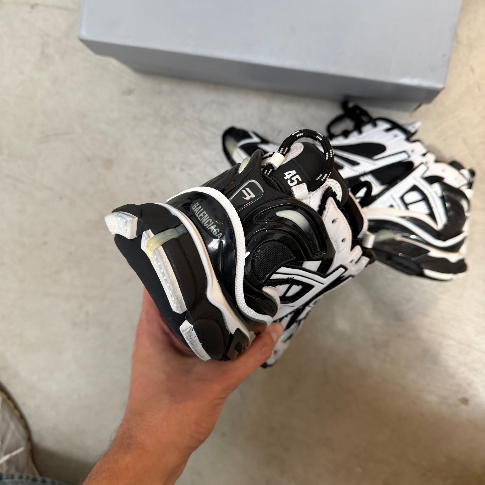 Balenciaga Black White Runner Sneaker (EU44/US11)