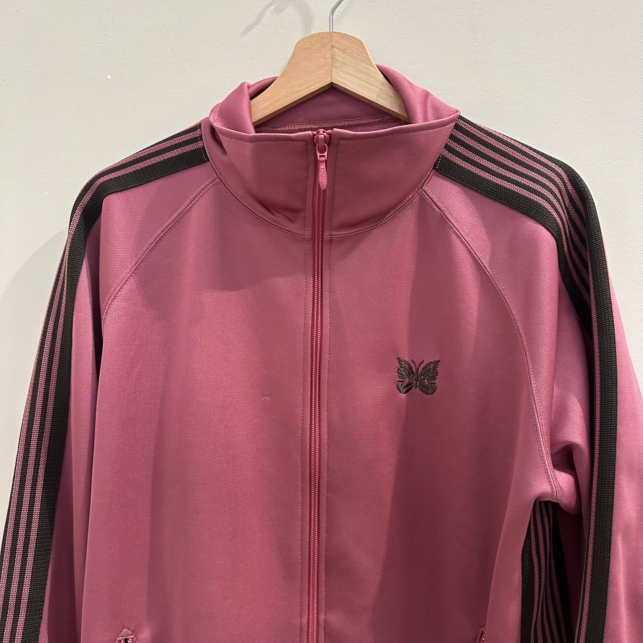 Needles Poly Smooth Track Jacket Pink/Brown (Size L)