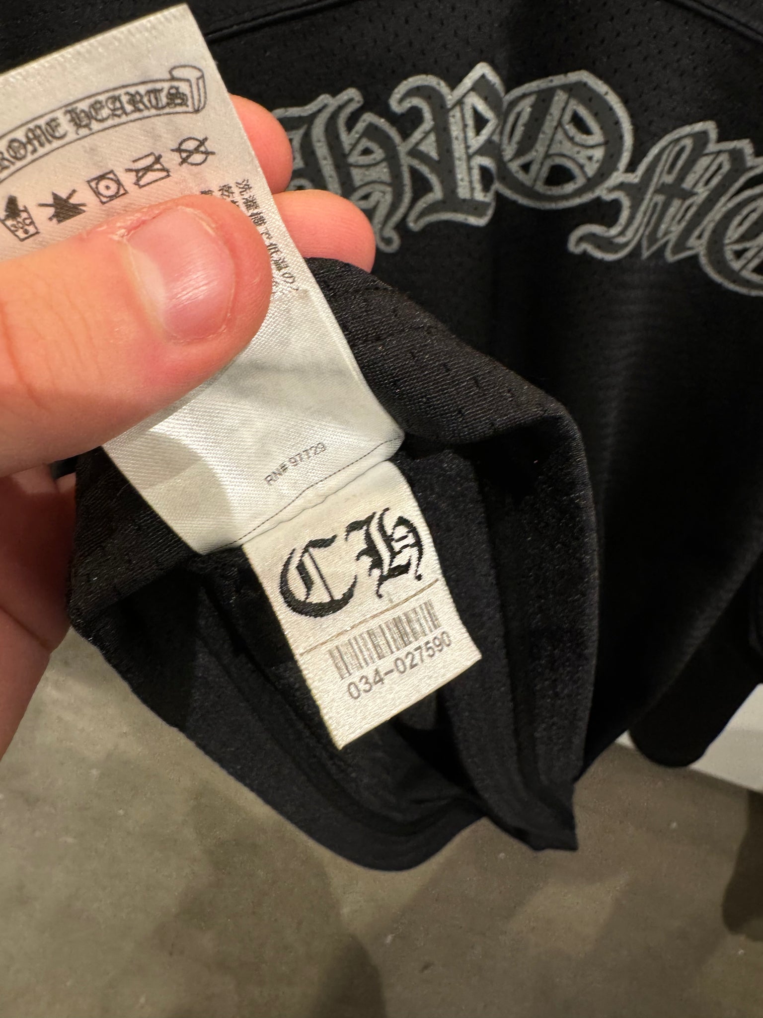 Chrome Hearts Mesh Jersey Black Longsleeve (Size M)