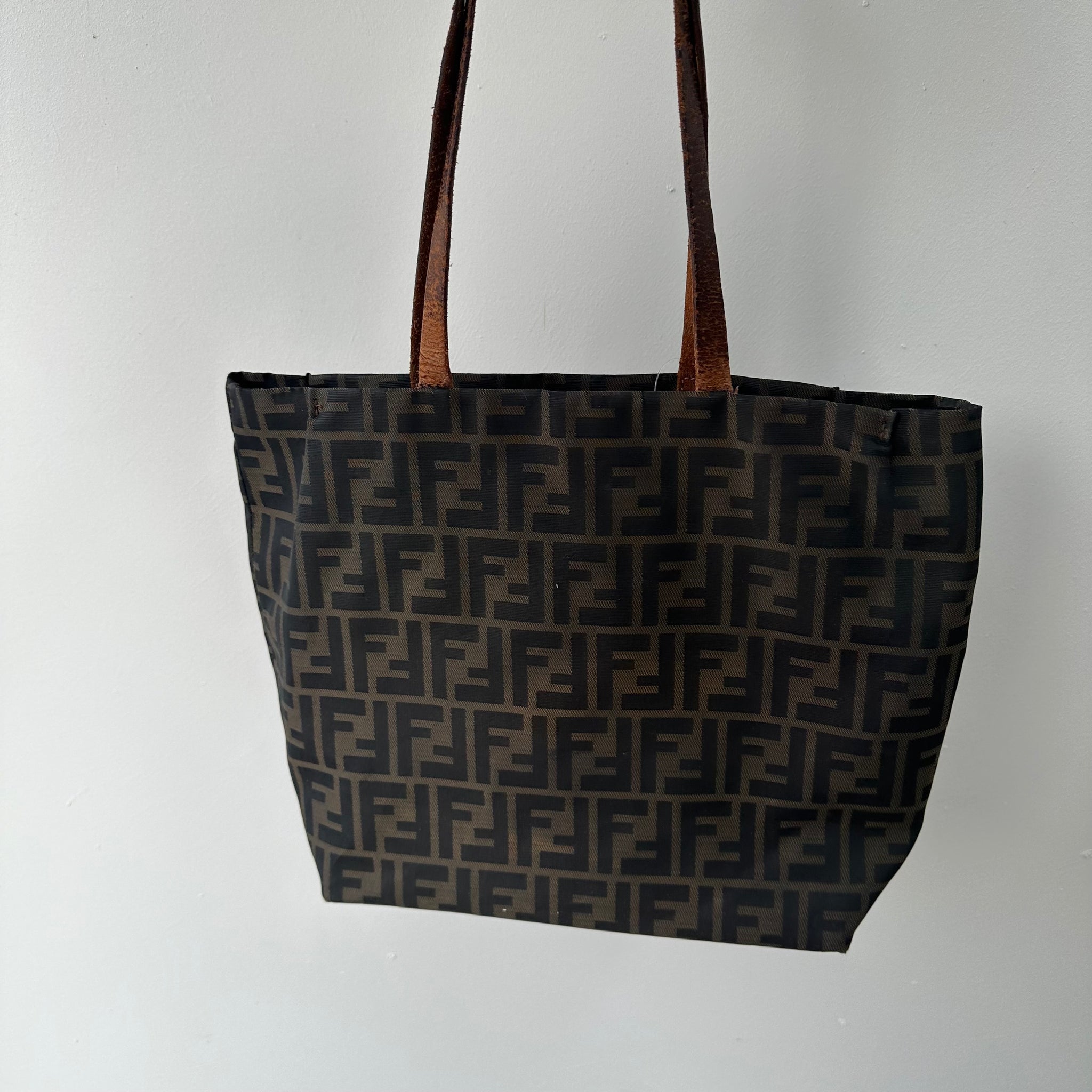 Fendi Zucca Print Thin Strap Tote Bag