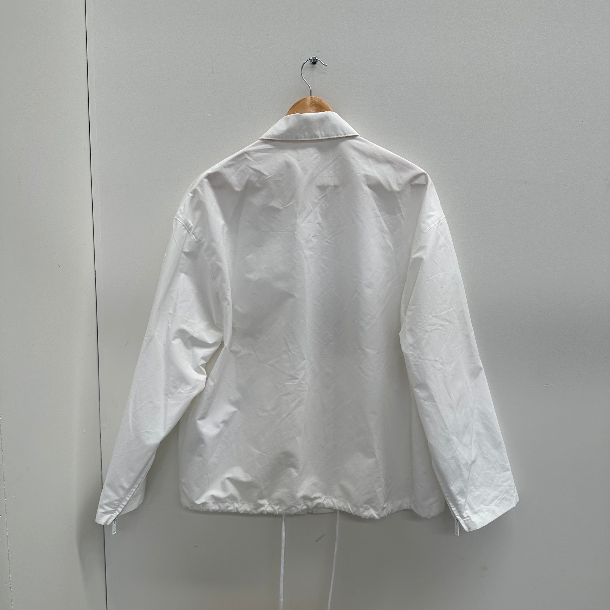Prada White Nylon Zip Up Jacket (Size S)