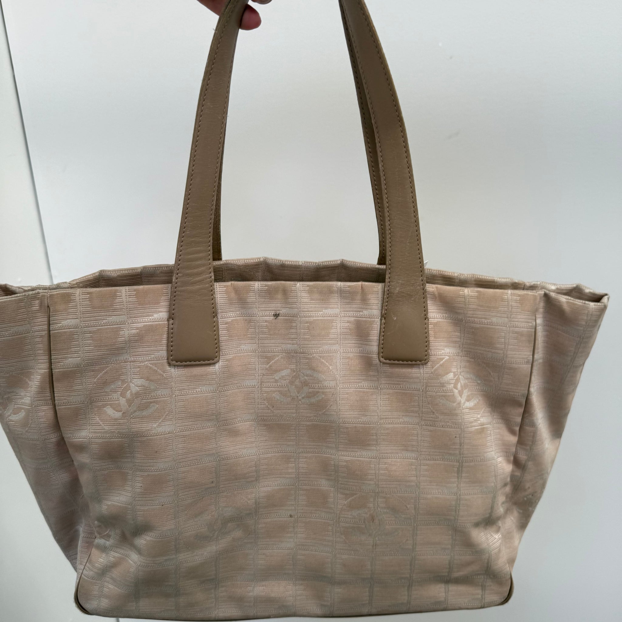 Chanel Beige Travel Line Tote Bag