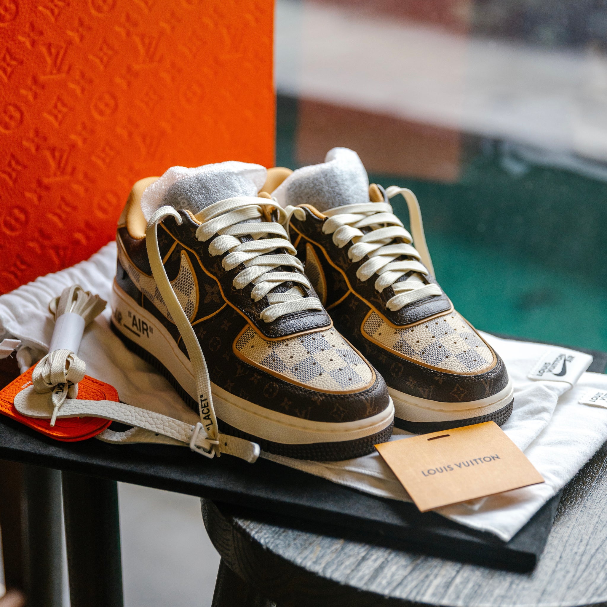 Louis Vuitton Air Force 1 Low Monogram Brown Damier Azur US6.5 (Edition of 200)