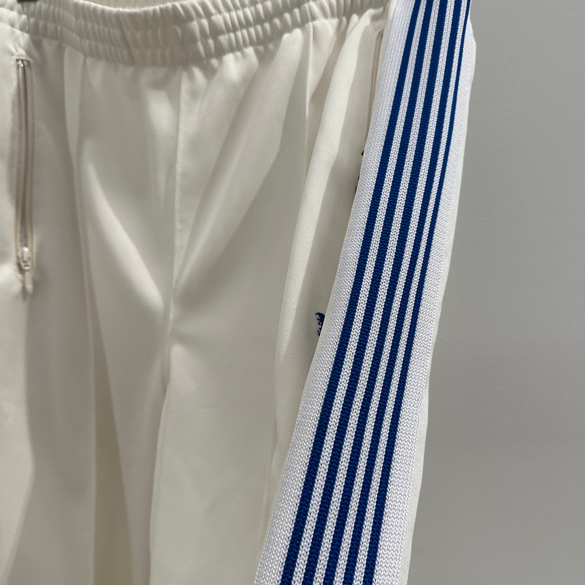 Needles Poly Smooth Track Pants 'White/Blue' Exclusive (Size M)
